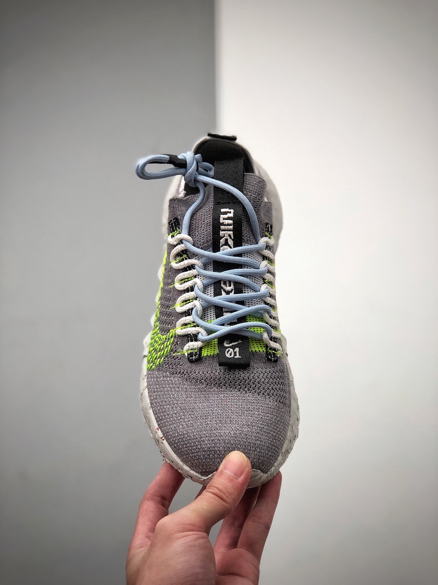 200  耐克Nike Space Hippie 01”Vast Grey Hyper”太空嬉皮士01系列环保轻质系带休闲运动低帮飞织束脚慢跑鞋CQ3986-002
