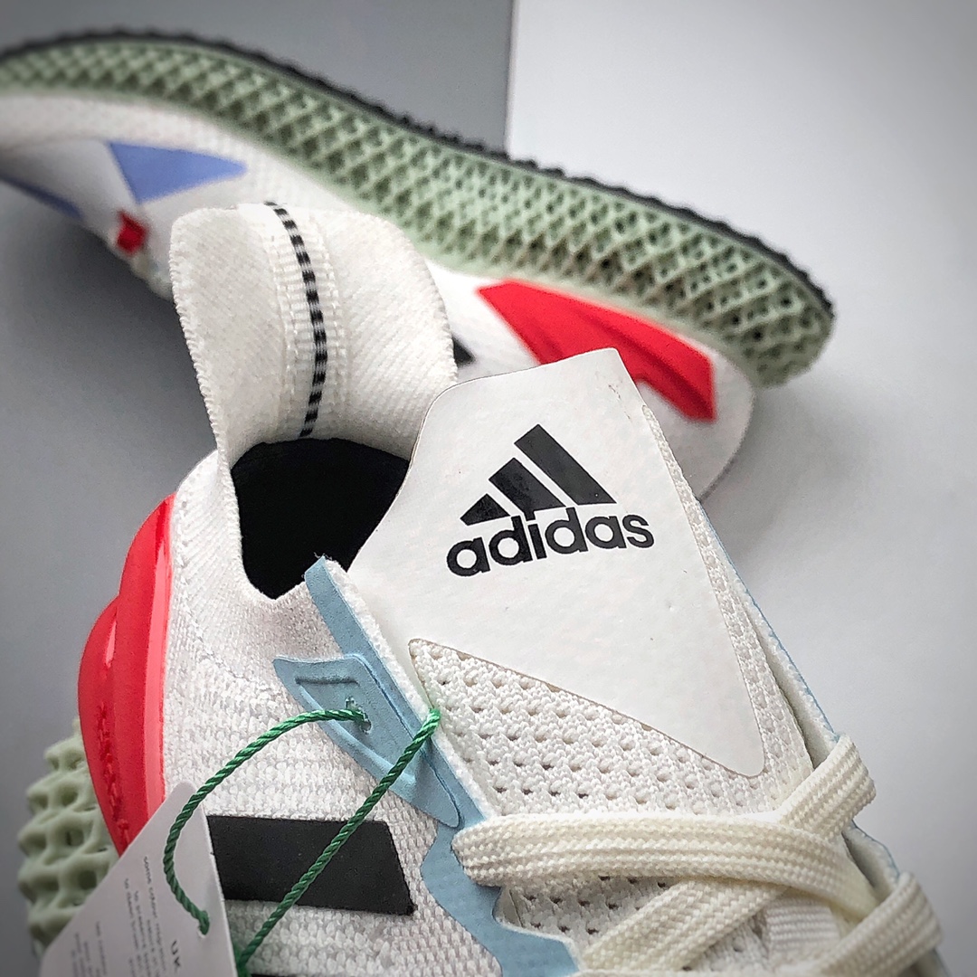 290 公司级 阿迪达斯adidas Sense 4D竖状 针织呼吸面套脚休闲运动慢跑鞋FW7098