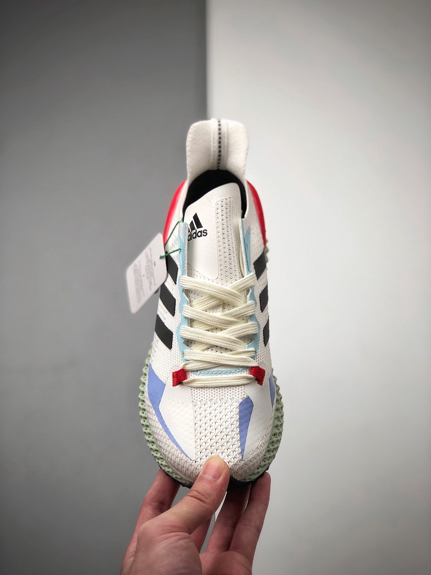 290 公司级 阿迪达斯adidas Sense 4D竖状 针织呼吸面套脚休闲运动慢跑鞋FW7098
