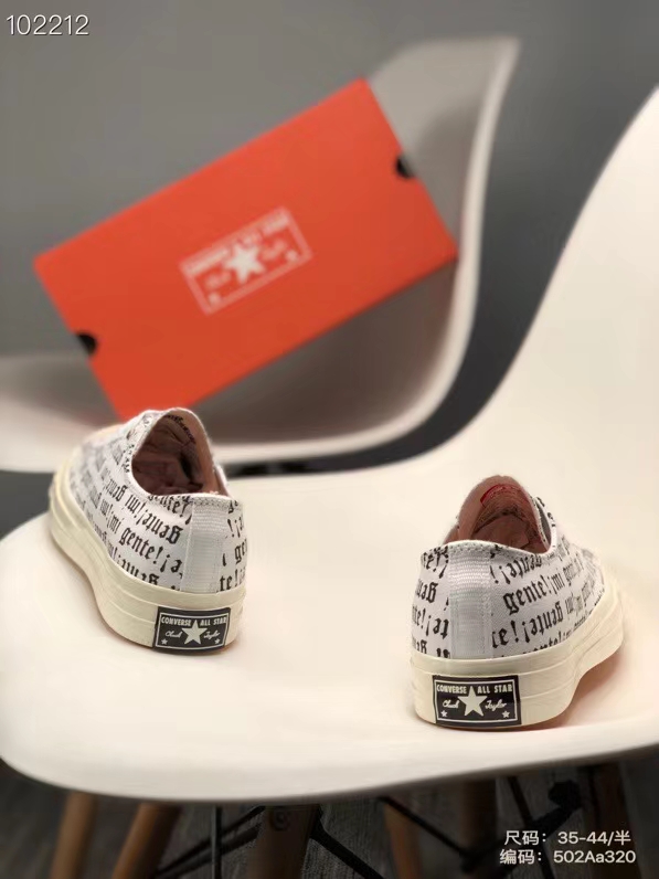 Converse x J Balvin、Willy William 西班牙乐队首度联名 通过环球唱片发行的单曲《Mi Gente》为主题，以1970为蓝本，鞋身采用3D黑白字母打印，满满的复刻回忆！ Size ：35 36 36.5 37 37.5 38 39.5 40 41 41.5 42 42.5 43 44