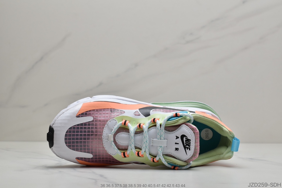 140 耐克Nike Air Max 270 React 瑞亚赛车系列后半掌气垫百搭运动慢跑鞋 货号: CJ0620-600