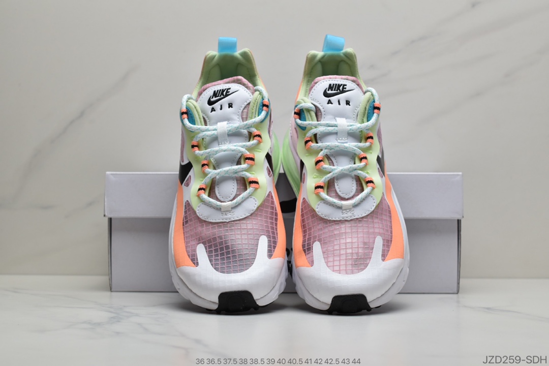 140 耐克Nike Air Max 270 React 瑞亚赛车系列后半掌气垫百搭运动慢跑鞋 货号: CJ0620-600