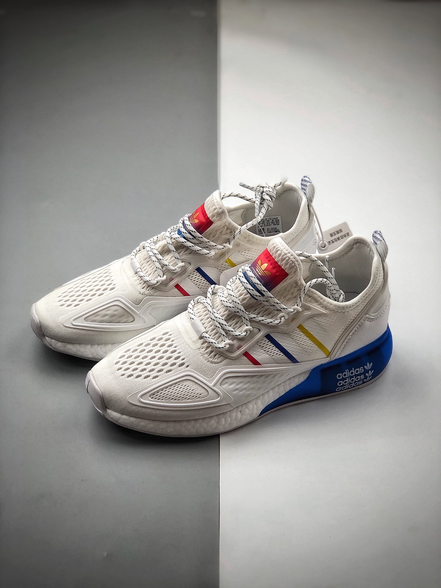 250 阿迪达斯 Adidas Originals ZX 2K Boost 易烊千玺同款 全新爆米花缓震休闲运动跑鞋CQ2768