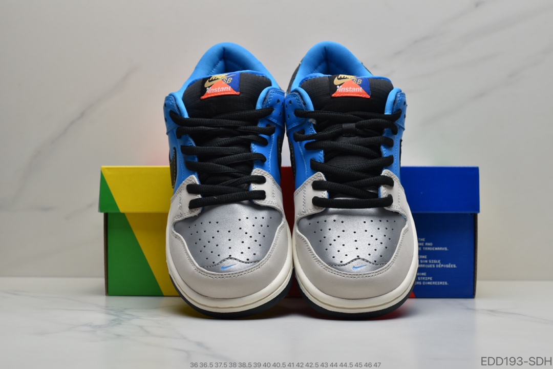 340 纯原版本  Instant Skateboard x Nike Dunk Low 联名限定运动休闲板鞋 CZ5128-400