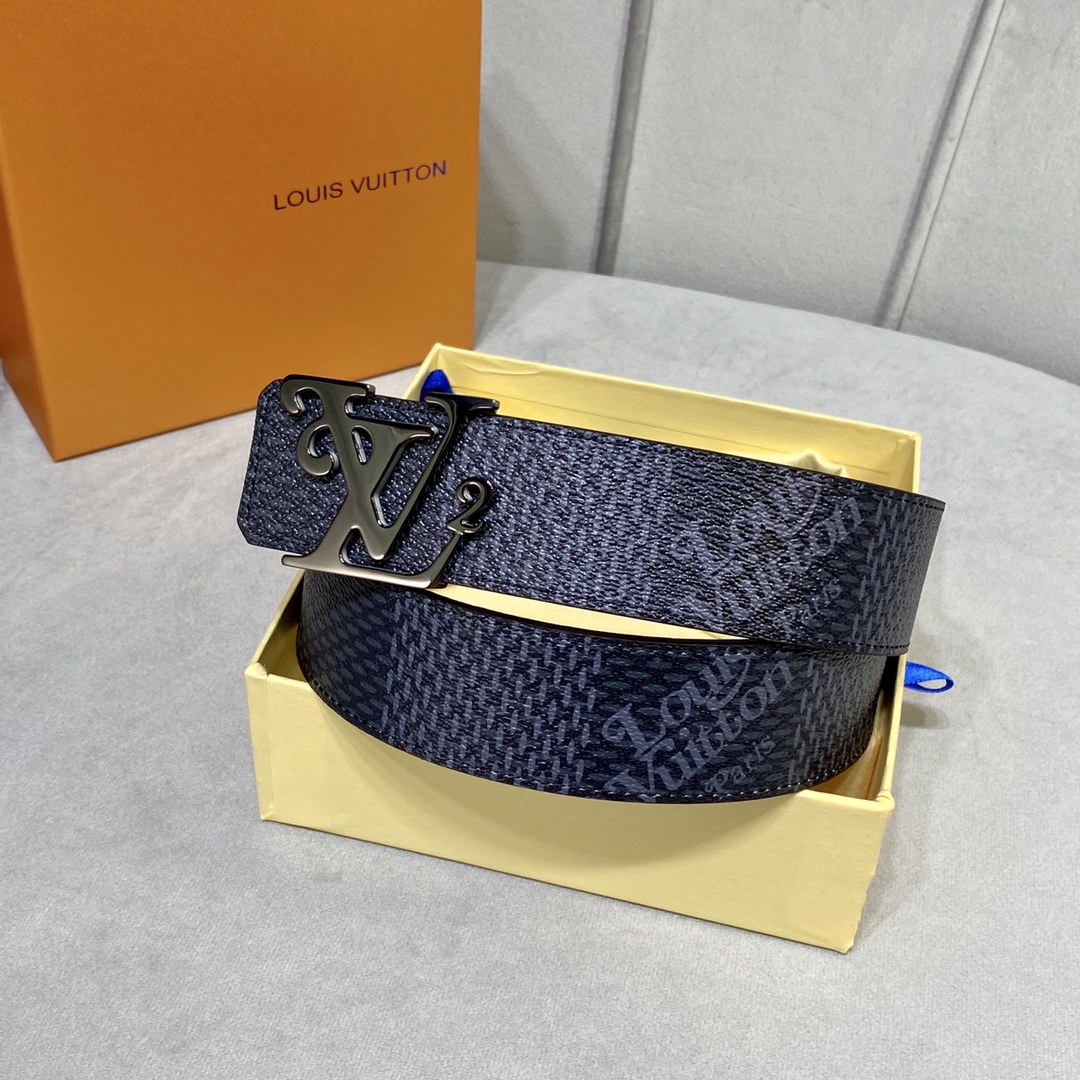 Louis Vuitton Belts Men Calfskin Cowhide