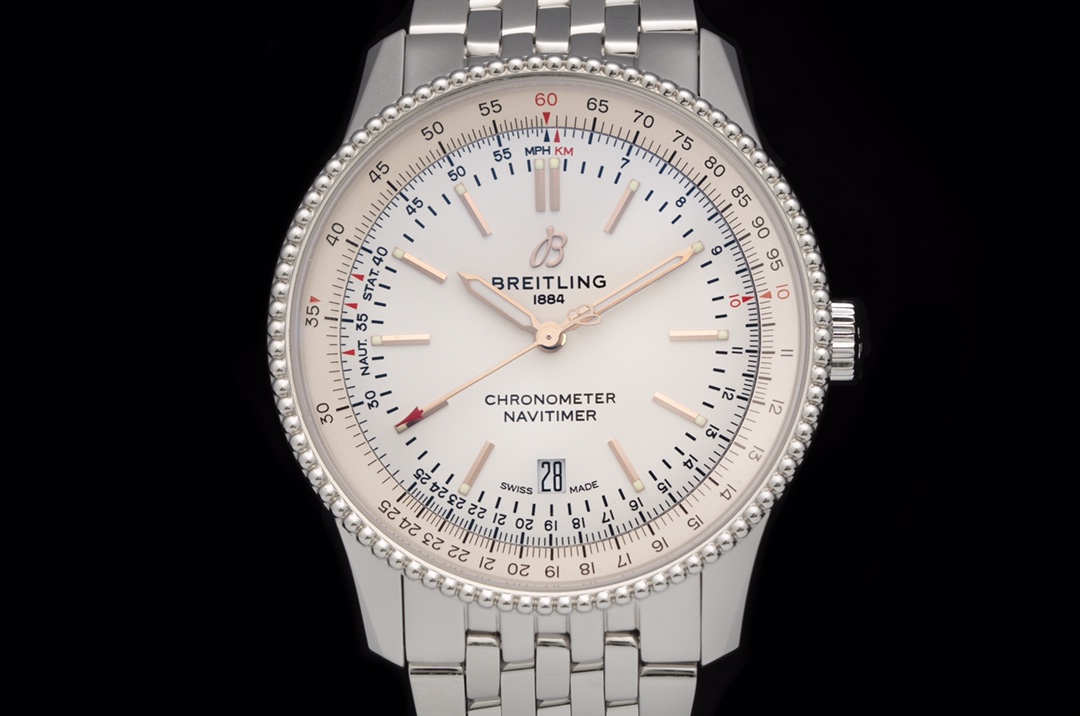 Breitling Navitimer Relógio Réplica Brasil
 Branco Gravação 2824 Movement Correia de aço inoxidável