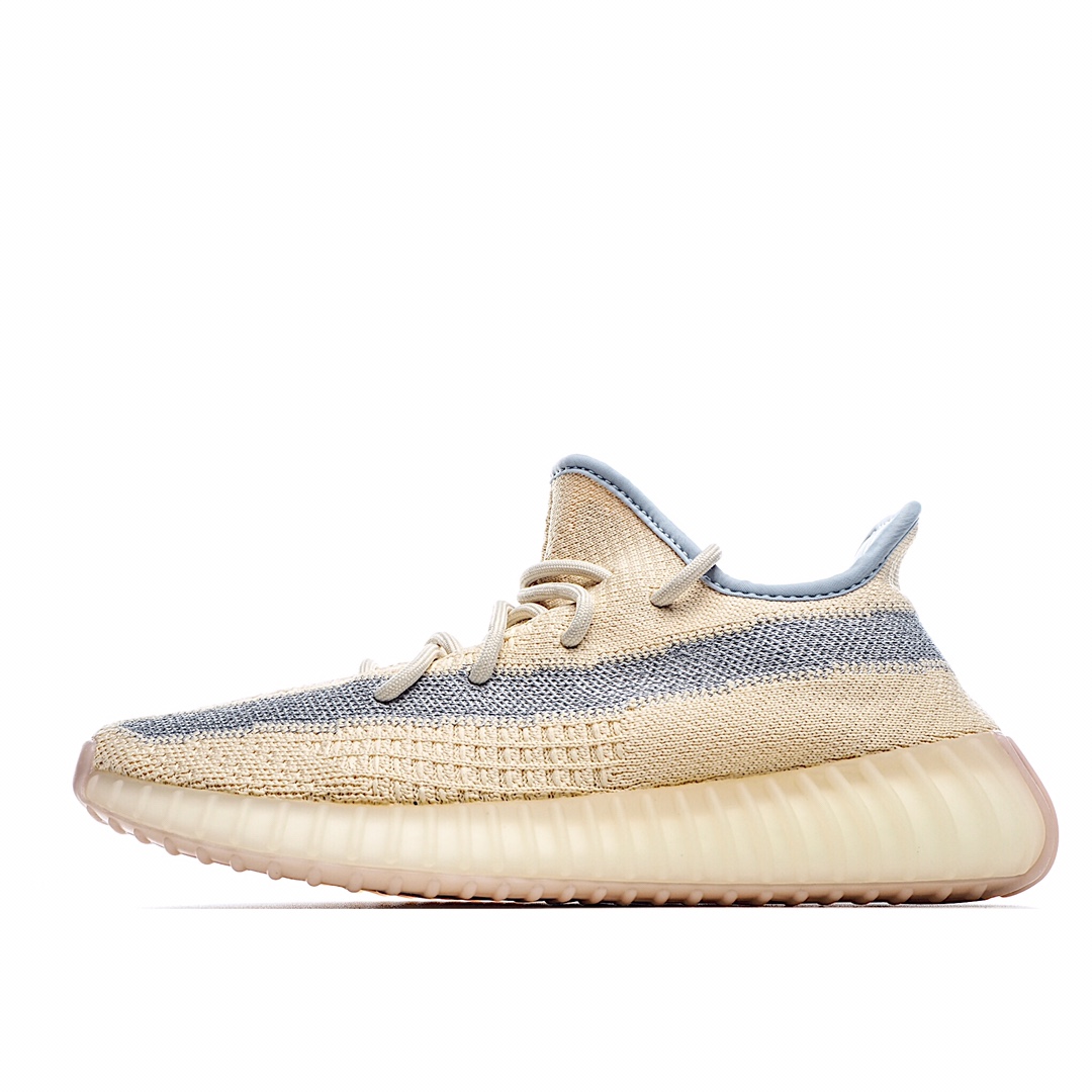 H0 Adidas Yeezy Boost 350 V2 “Linen” 麻布 奶油 侧透满天星