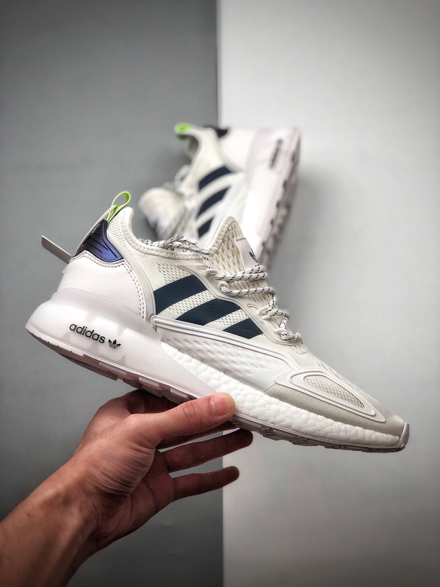 250 公司级巴斯夫  阿迪达斯 Adidas Originals ZX 2K Boost 全新爆米花缓震休闲运动跑鞋FX8489