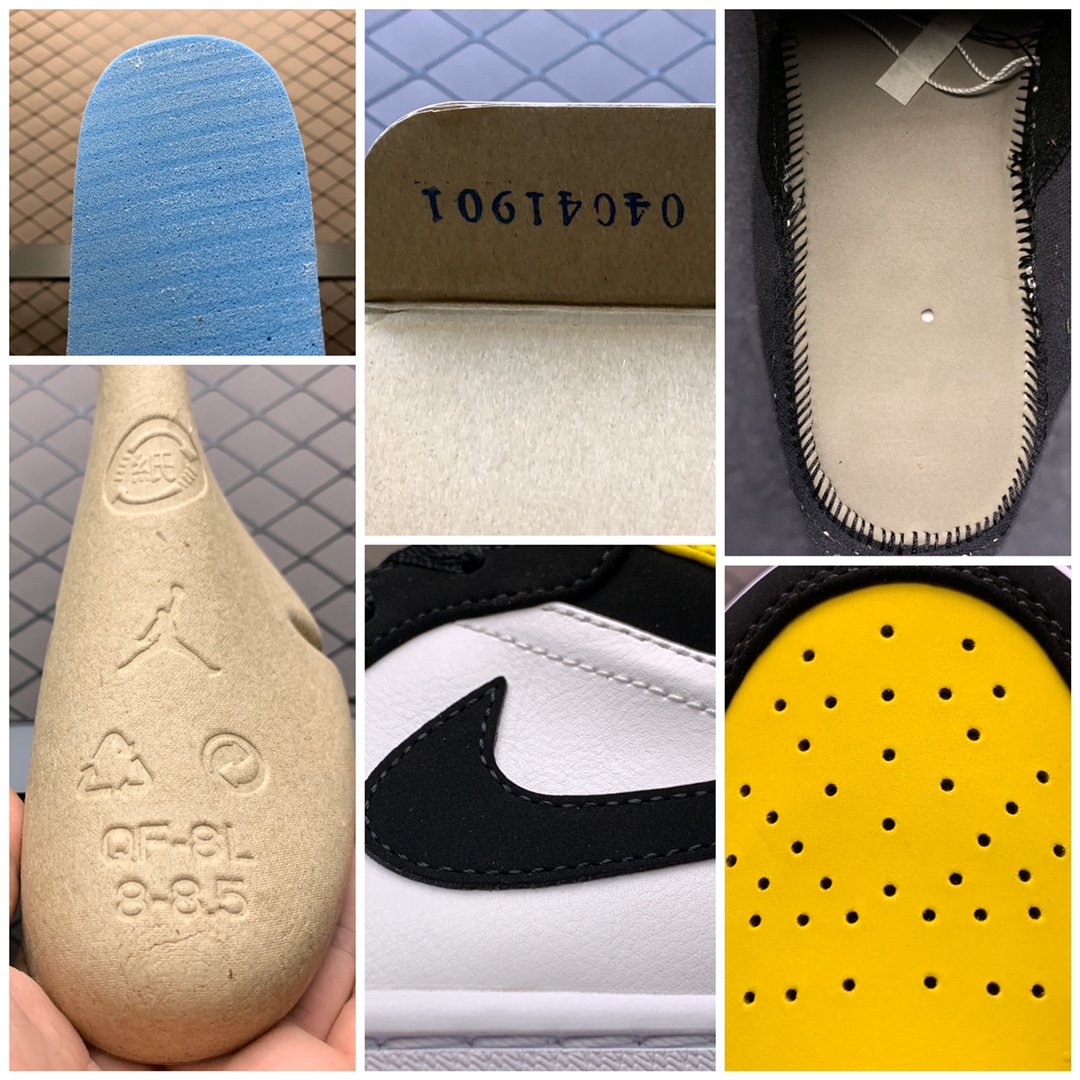 270 Air Jordan 1 MID SE AJ1乔1中帮文化篮球鞋 852542-071 黑黄脚趾