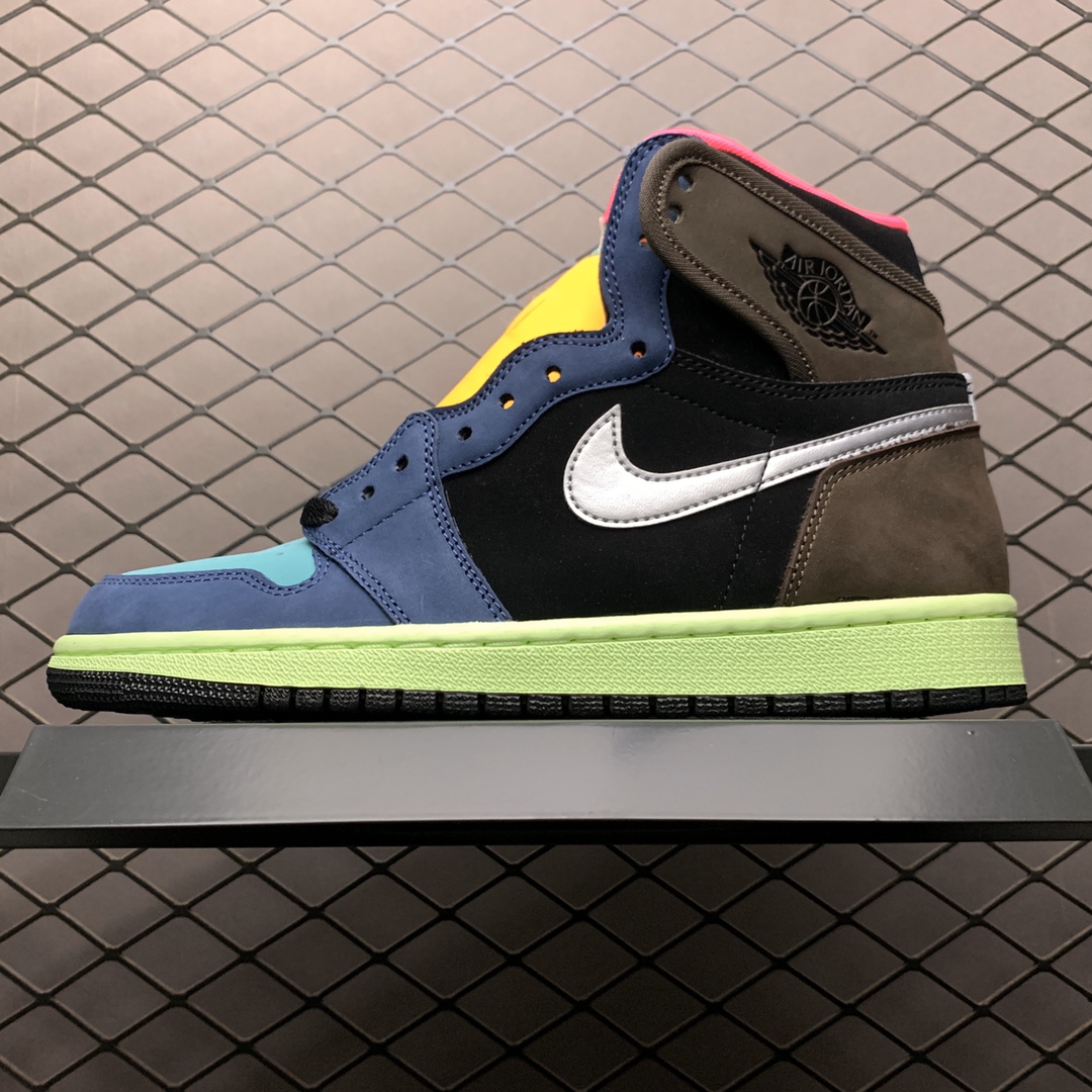 360 B级版本 Air Jordan 1 High AJ1乔1 北卡蓝 男子文化篮球 555088-201