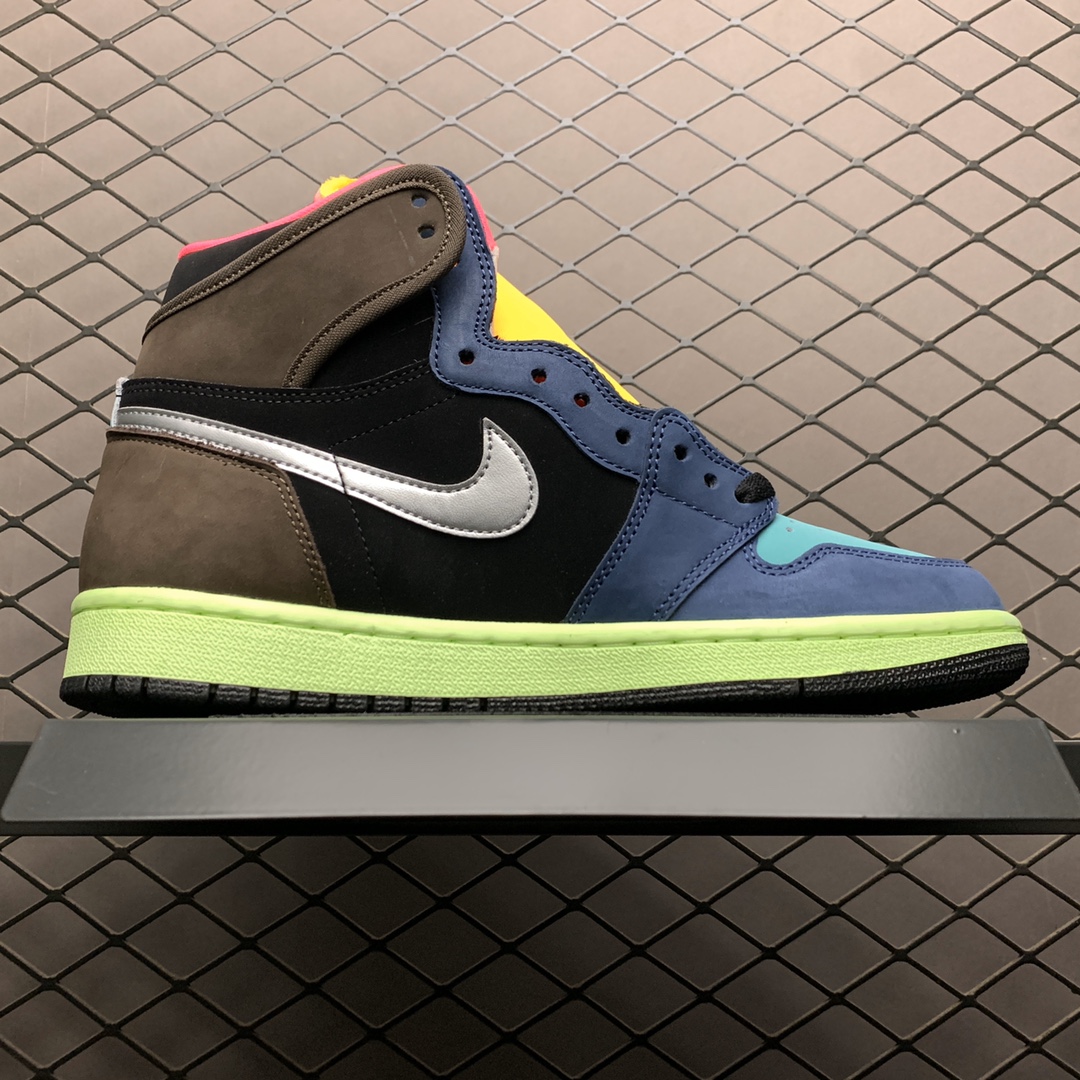 360 B级版本 Air Jordan 1 High AJ1乔1 北卡蓝 男子文化篮球 555088-201