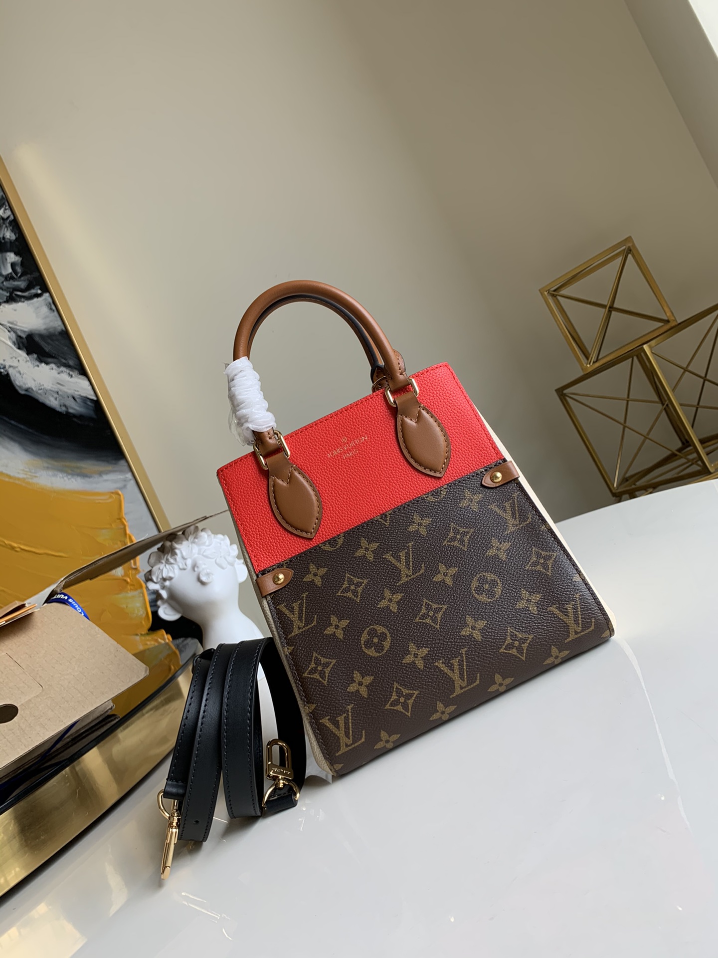 Louis Vuitton Handbags Tote Bags Monogram Canvas Calfskin Cowhide M45389