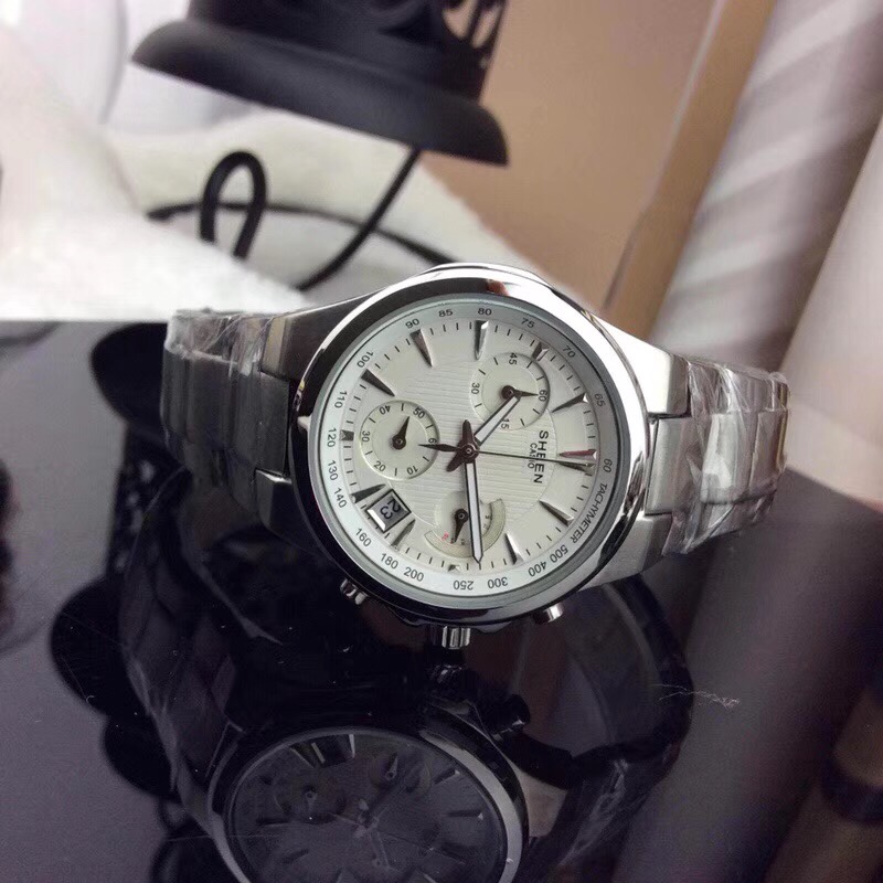 Casio-Cacio Quartz Wristwatch Set: EFR-500 & SHE-5019, Stainless Steel, Waterproof, High Quality Craftsmanship - 图片 5
