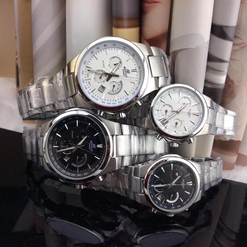 Casio-Cacio Quartz Wristwatch Set: EFR-500 & SHE-5019, Stainless Steel, Waterproof, High Quality Craftsmanship - 图片 6