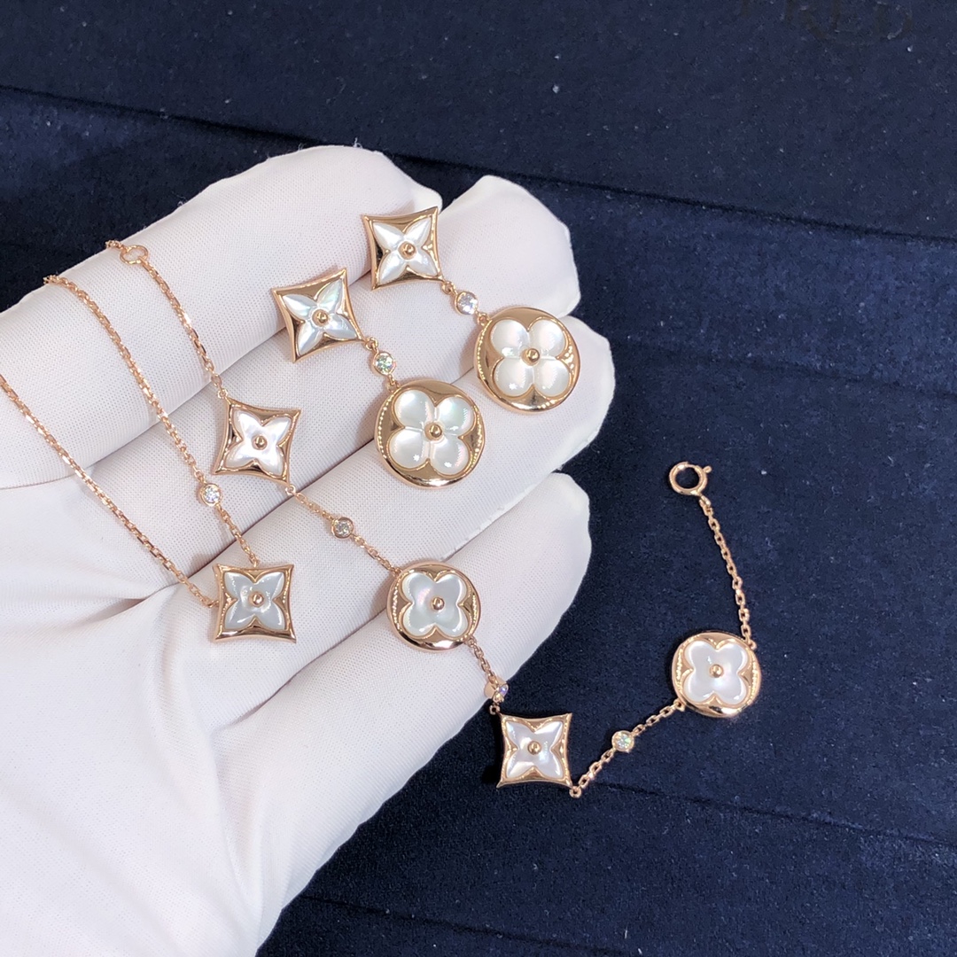 Louis Vuitton White Mother-of-Pearl Monogram Set - Comprehensive 6