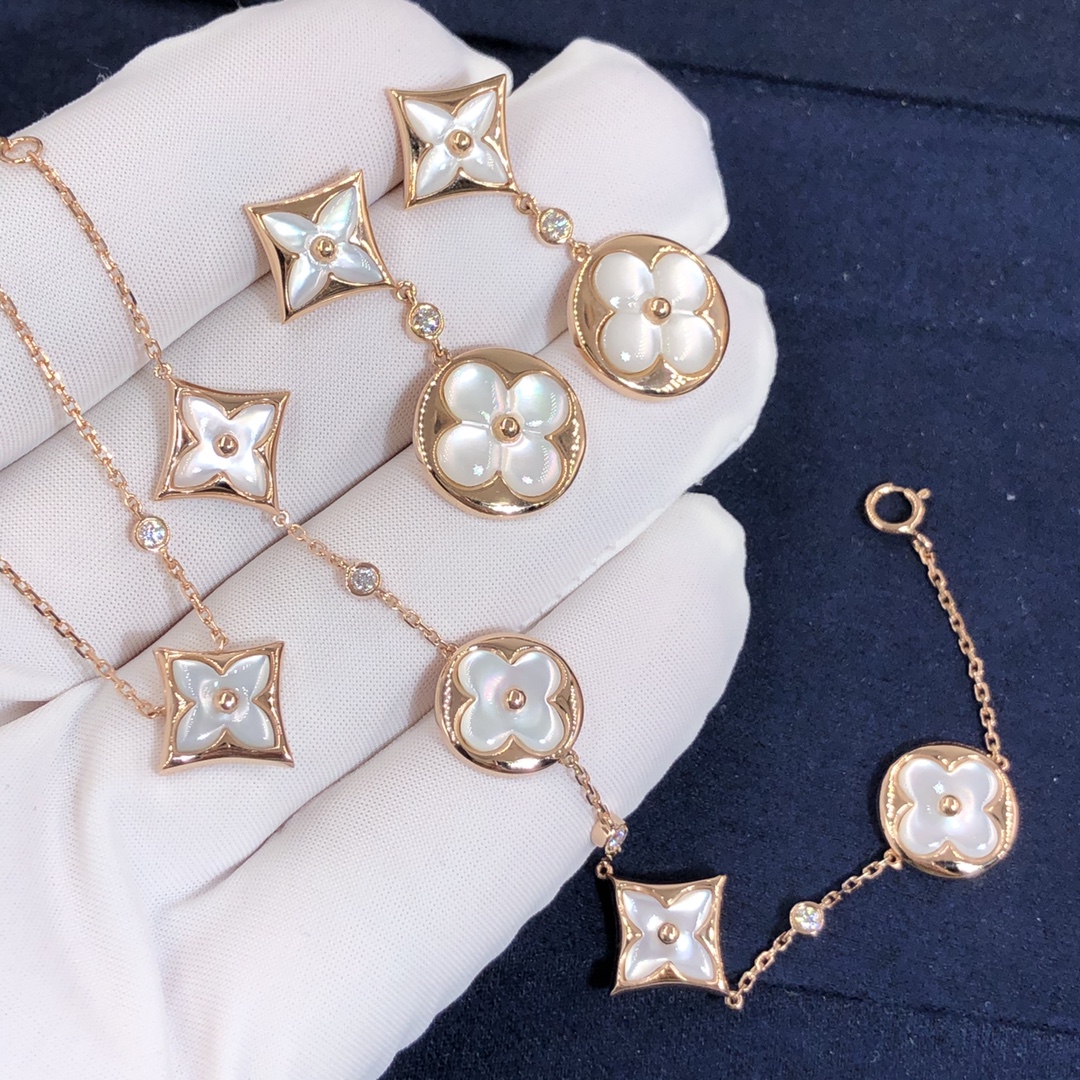 Louis Vuitton White Mother-of-Pearl Monogram Set - Comprehensive 5