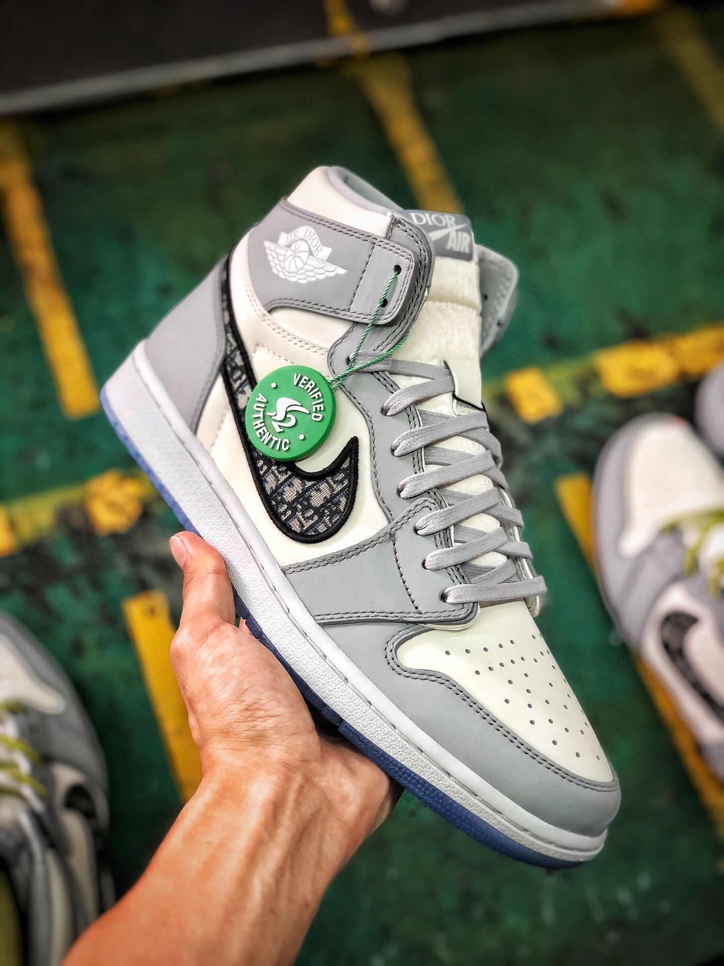 Soporte contra reembolso Dior X Air Jordan 1 high OG Blanco Gris, línea de producción original S2, compra de múltiples …