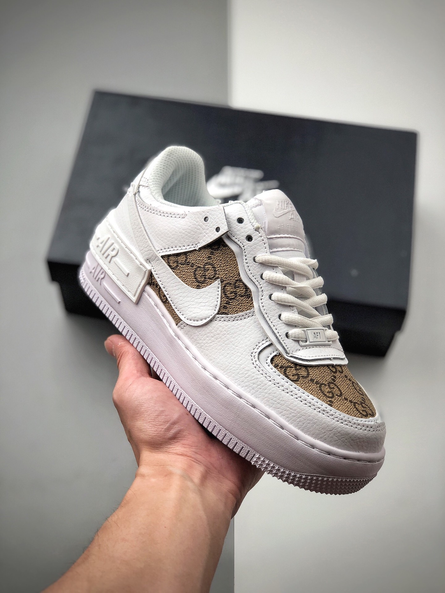 160 耐克/Nike WMNS Air Force 1 Shadow全新少女系解构主义设计CJ1641-102
