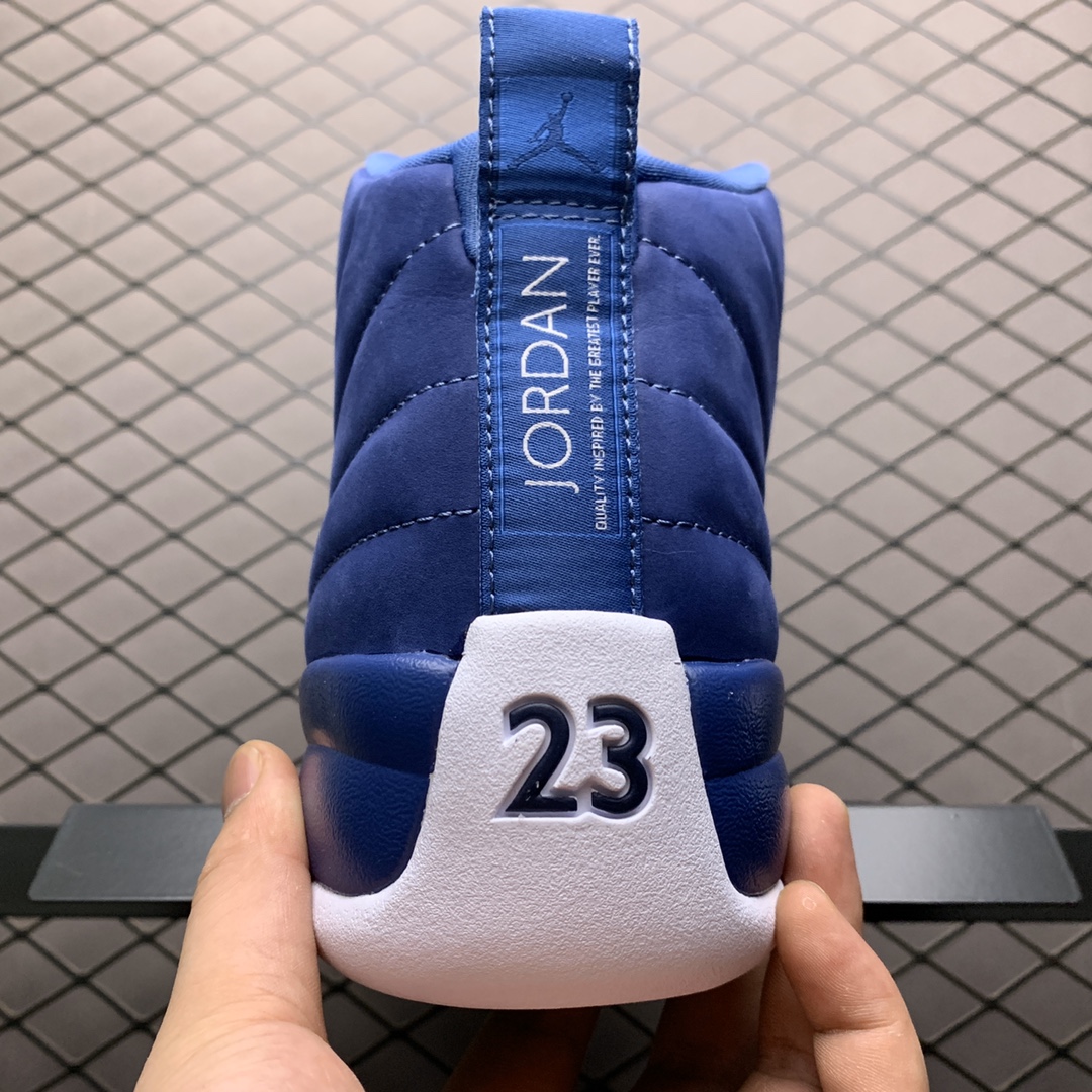 550 纯原版本 Air Jordan 12 Indigo AJ12乔12 男子文化篮球鞋 靛青蓝 130690-404