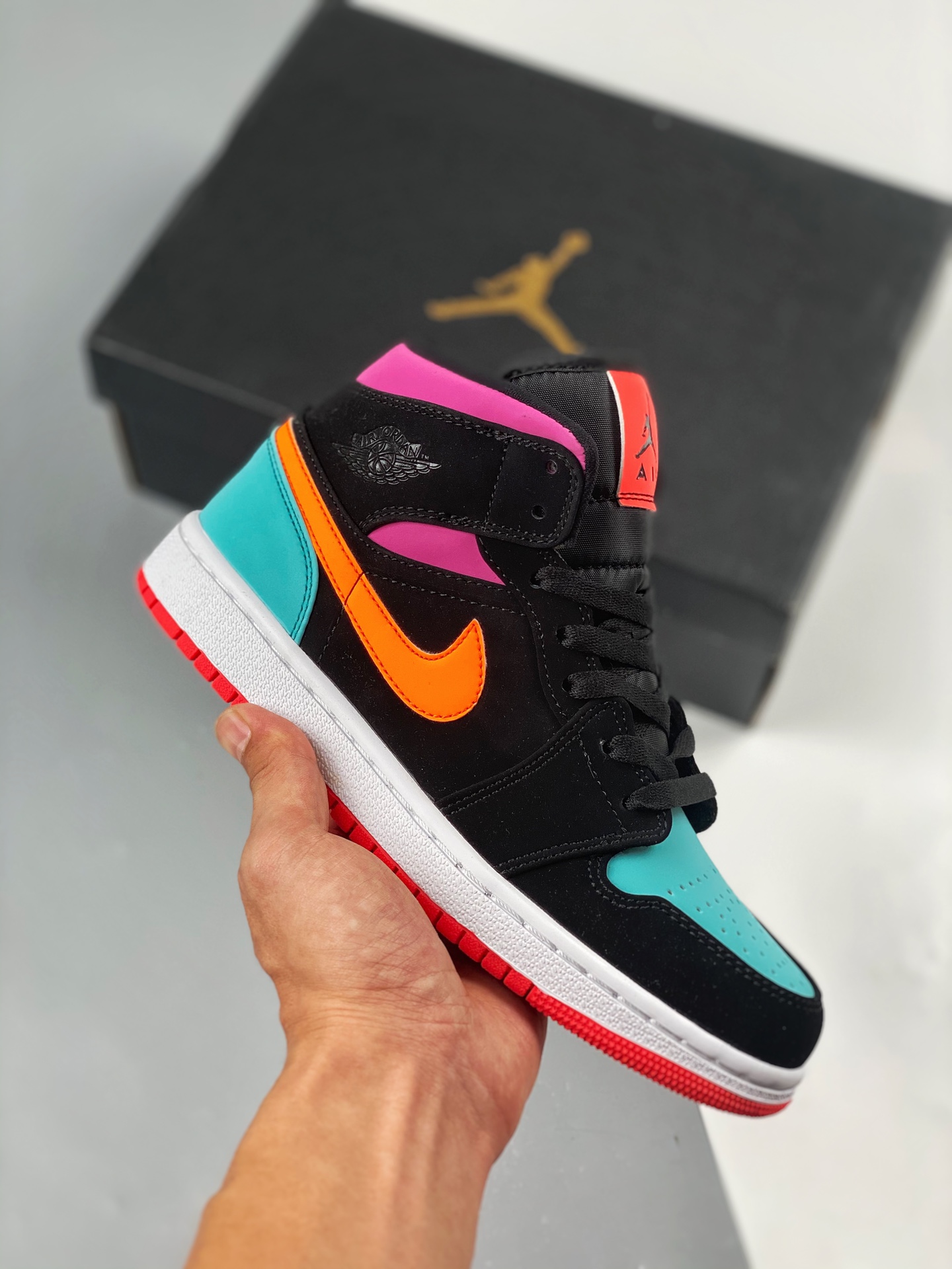 Soporte contra reembolso Air Jordan 1 Mid Candy 🍬鸳鸯 Pedido de cliente de comercio exterior de Tmall, la mejor artesaní…