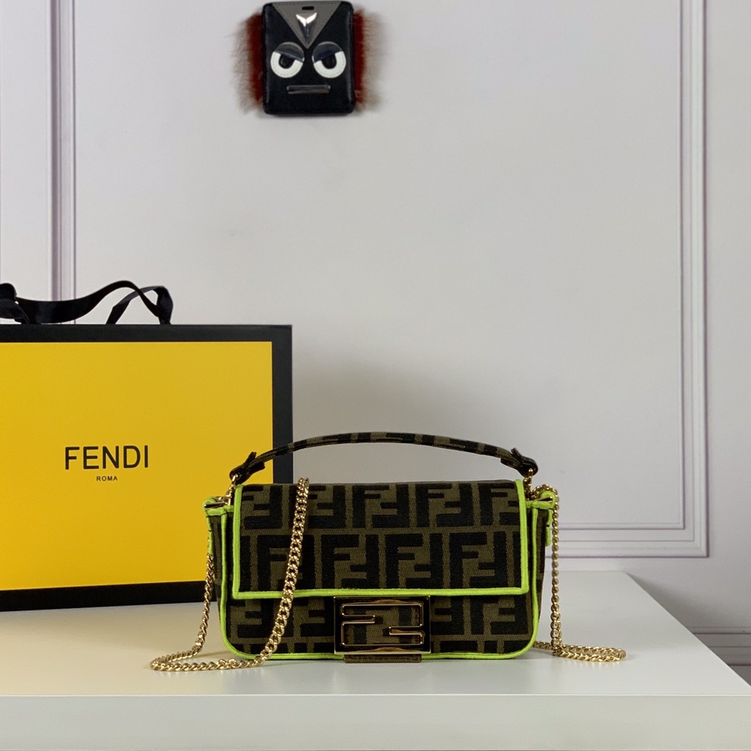 Fendi Borse Borsette Oro Ricamo Mini