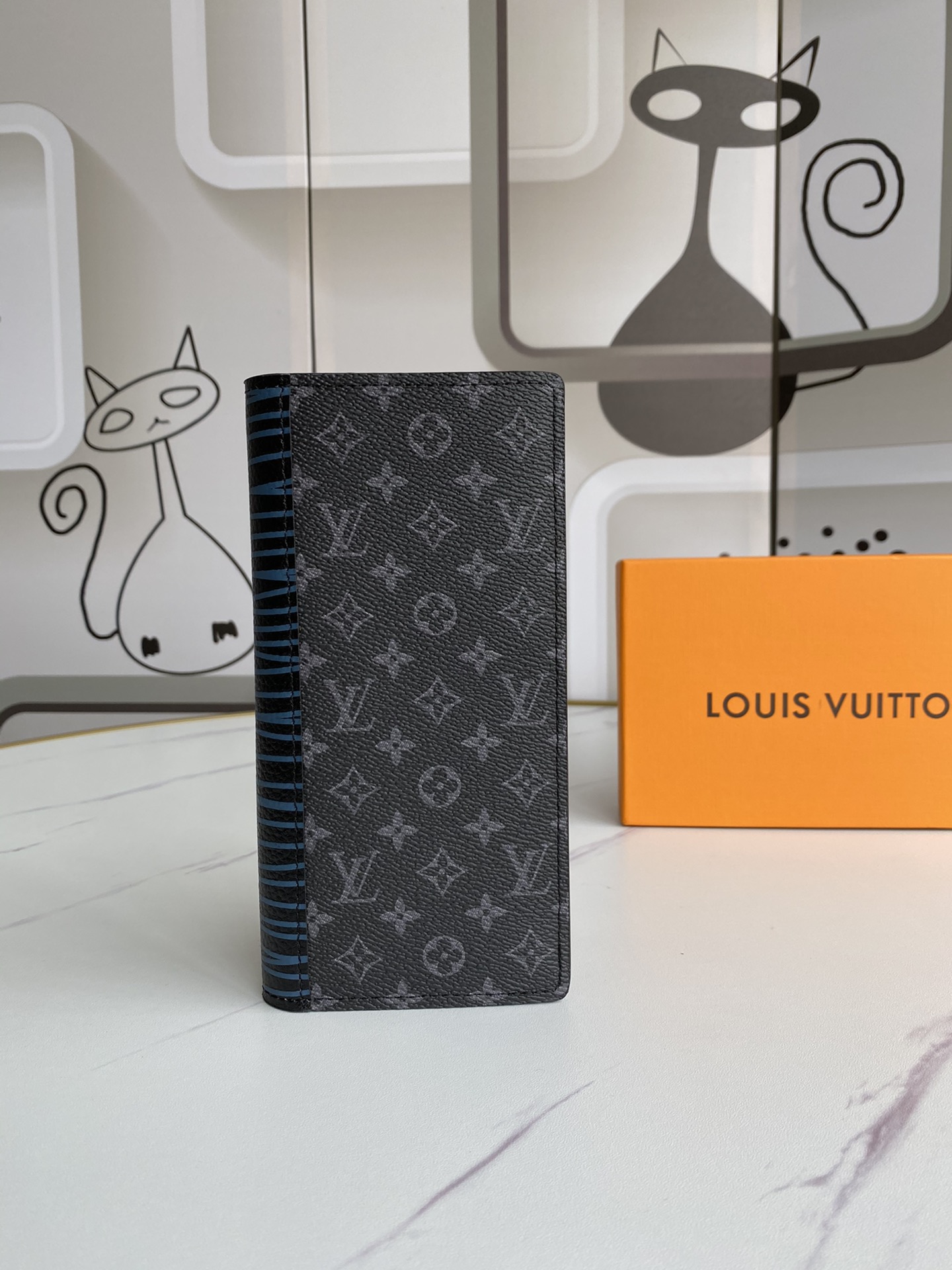 Front profile view of a premium genuine leather bifold wallet