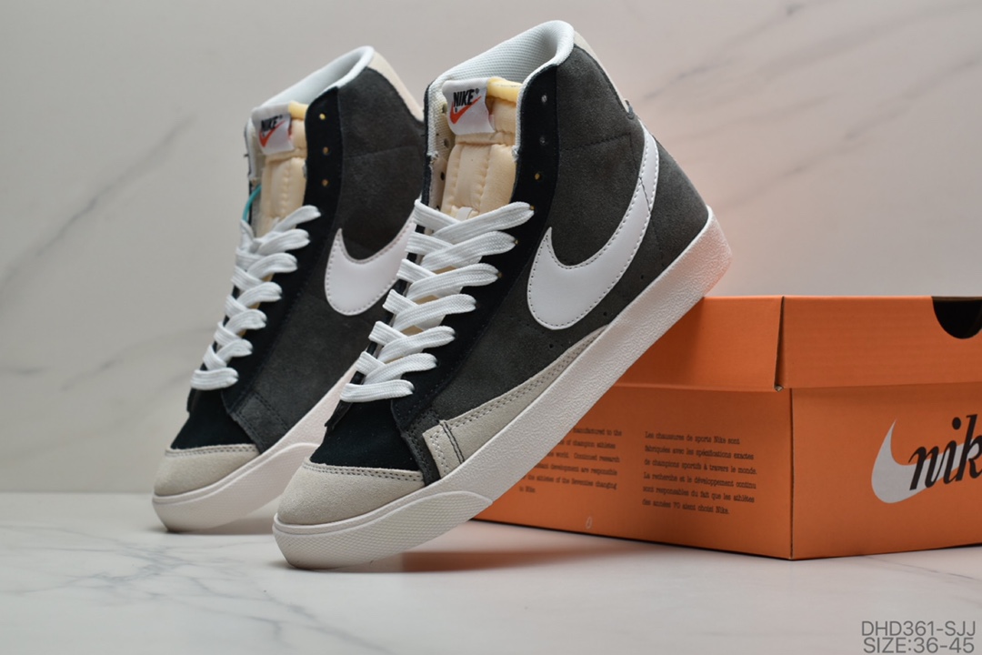 90 耐克Nike Blazer Mid VNTG QS 复古经典中帮开拓者 休闲板鞋 货号：CD9318-200/BQ6806-400/100/600/300