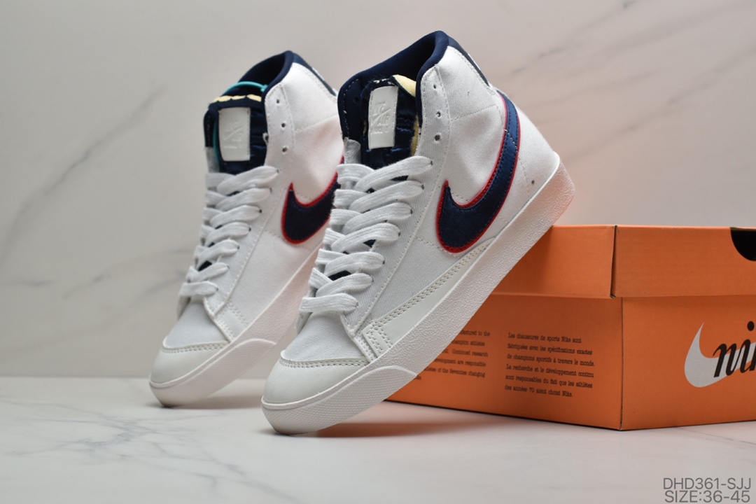 90 耐克Nike Blazer Mid VNTG QS 复古经典中帮开拓者 休闲板鞋 货号：CD9318-200/BQ6806-400/100/600/300