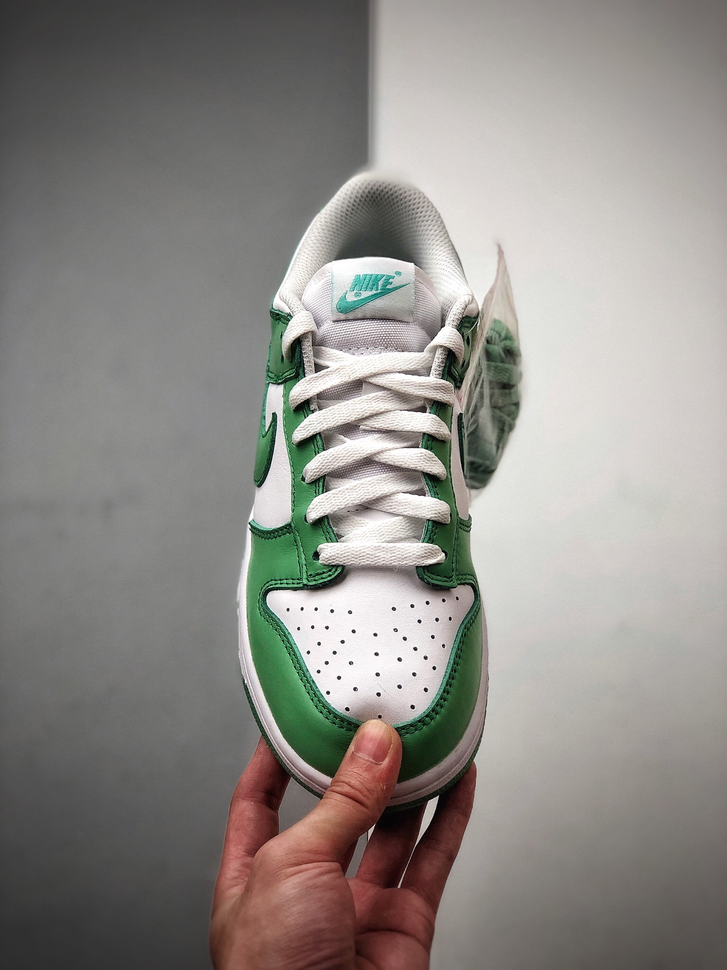 340 男女鞋真标耐克 SB Dunk Low SP”Grey Fog/White”扣篮系列低帮休闲运动滑板板鞋“青苹果白绿” CU1726-188