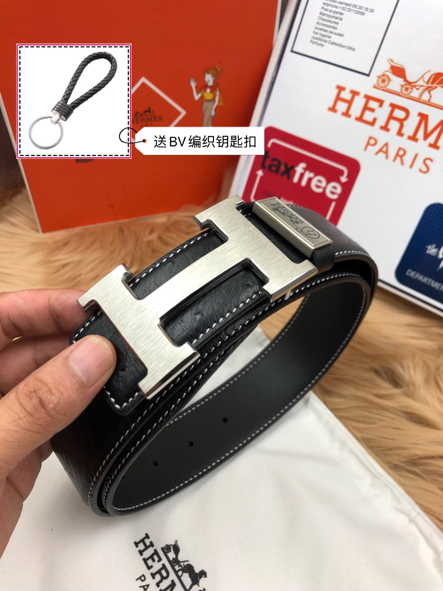 Hermes Cinturón Hebillas de acero Cuero vaca Fashion Casual