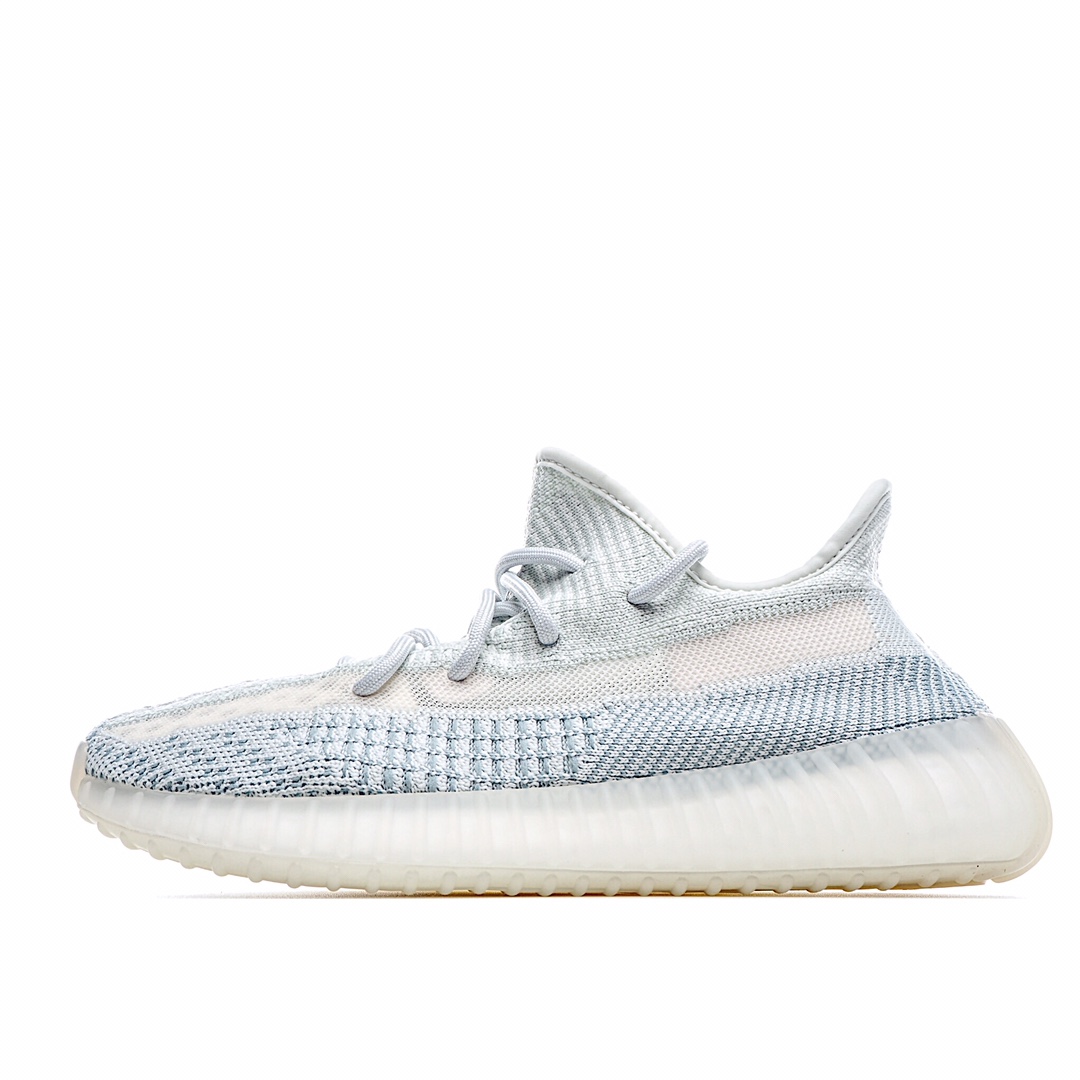 H0 Adidas Yeezy Boost 350 V2 “Cloud Whire ”冰蓝 不反光