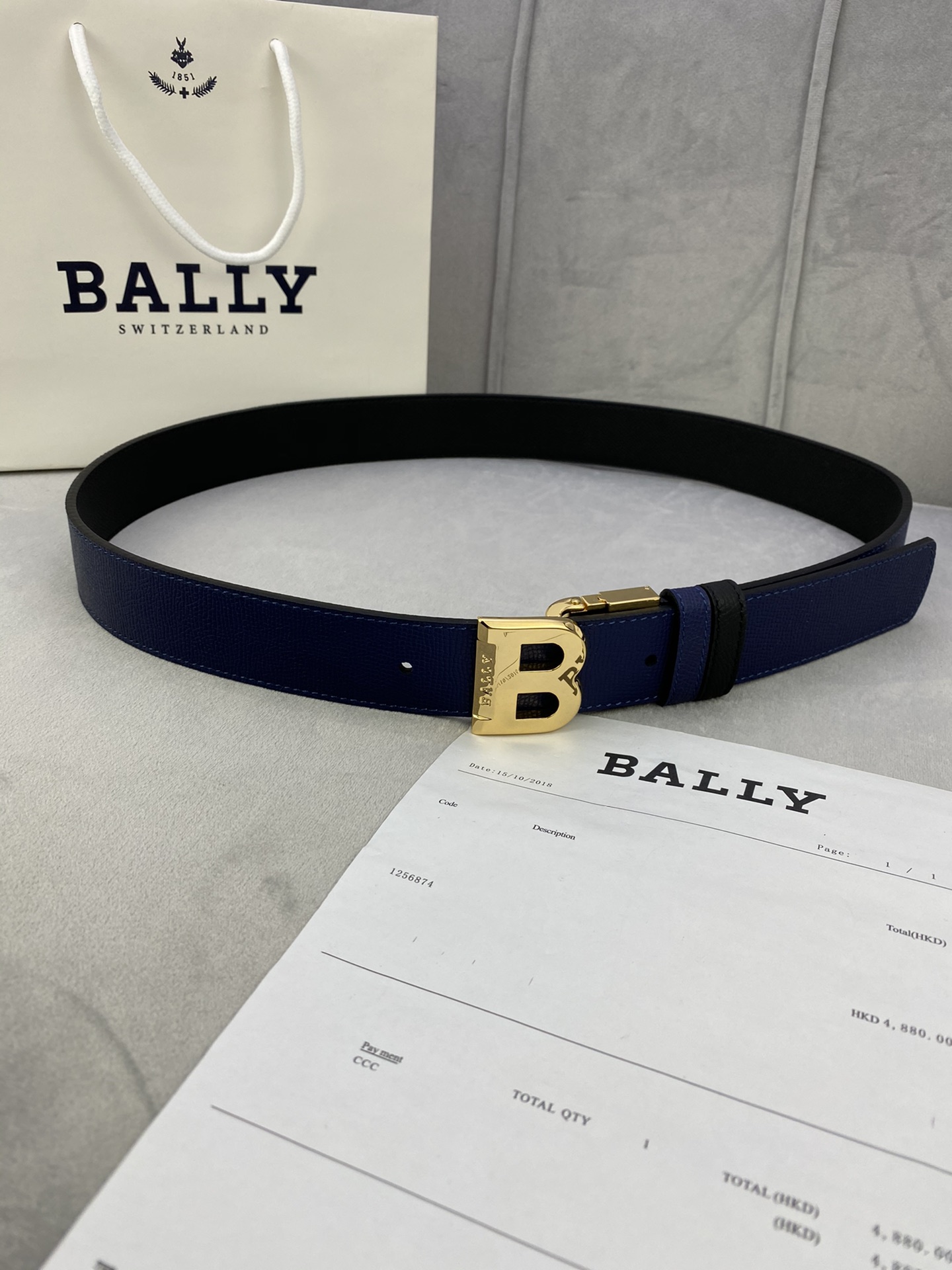3 5cm BALLY 巴利 平纹/内衬头层小牛皮 配有金/银/字母扣头