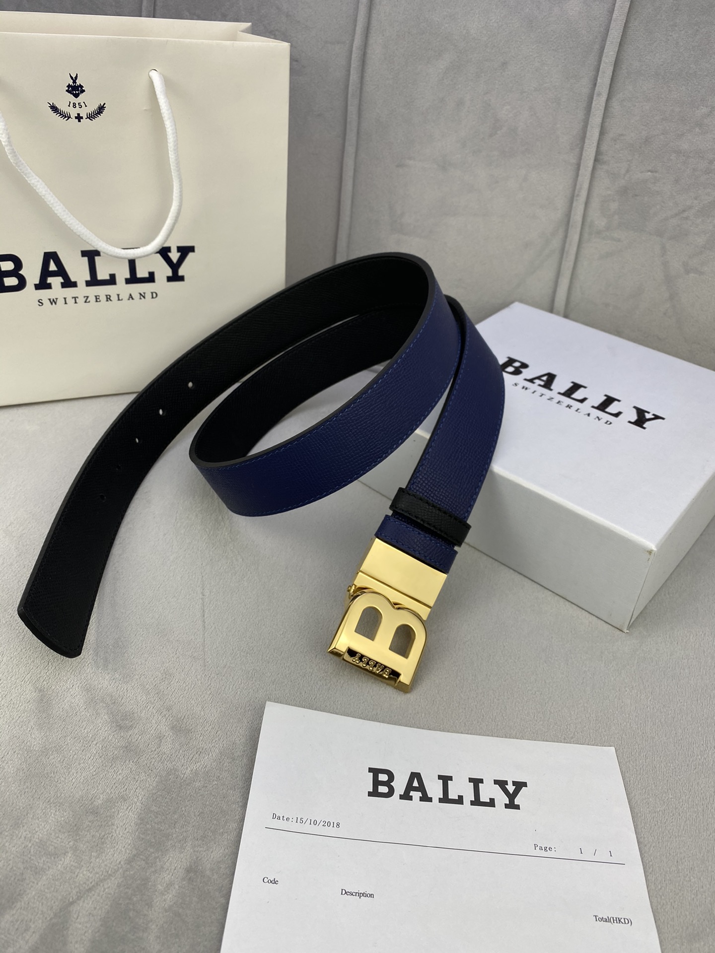3 5cm BALLY 巴利 平纹/内衬头层小牛皮 配有金/银/字母扣头