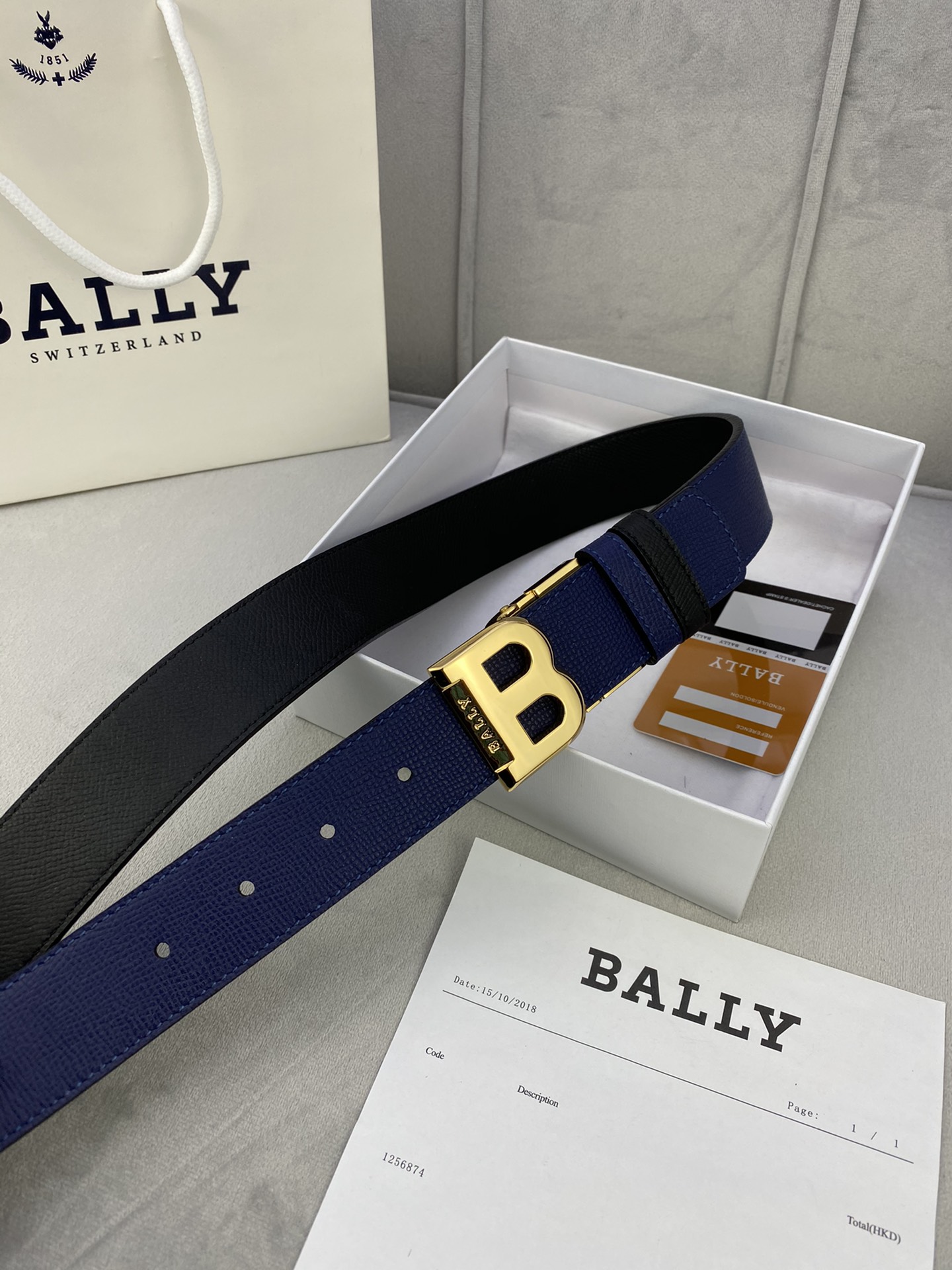 3 5cm BALLY 巴利 平纹/内衬头层小牛皮 配有金/银/字母扣头
