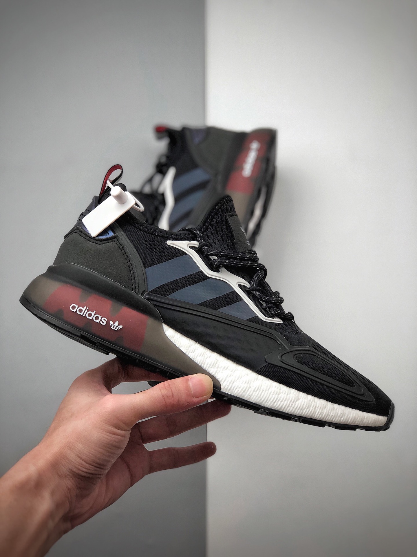 250 阿迪达斯 Adidas Originals ZX 2K Boost 易烊千玺同款 全新爆米花缓震休闲运动跑鞋FW7475