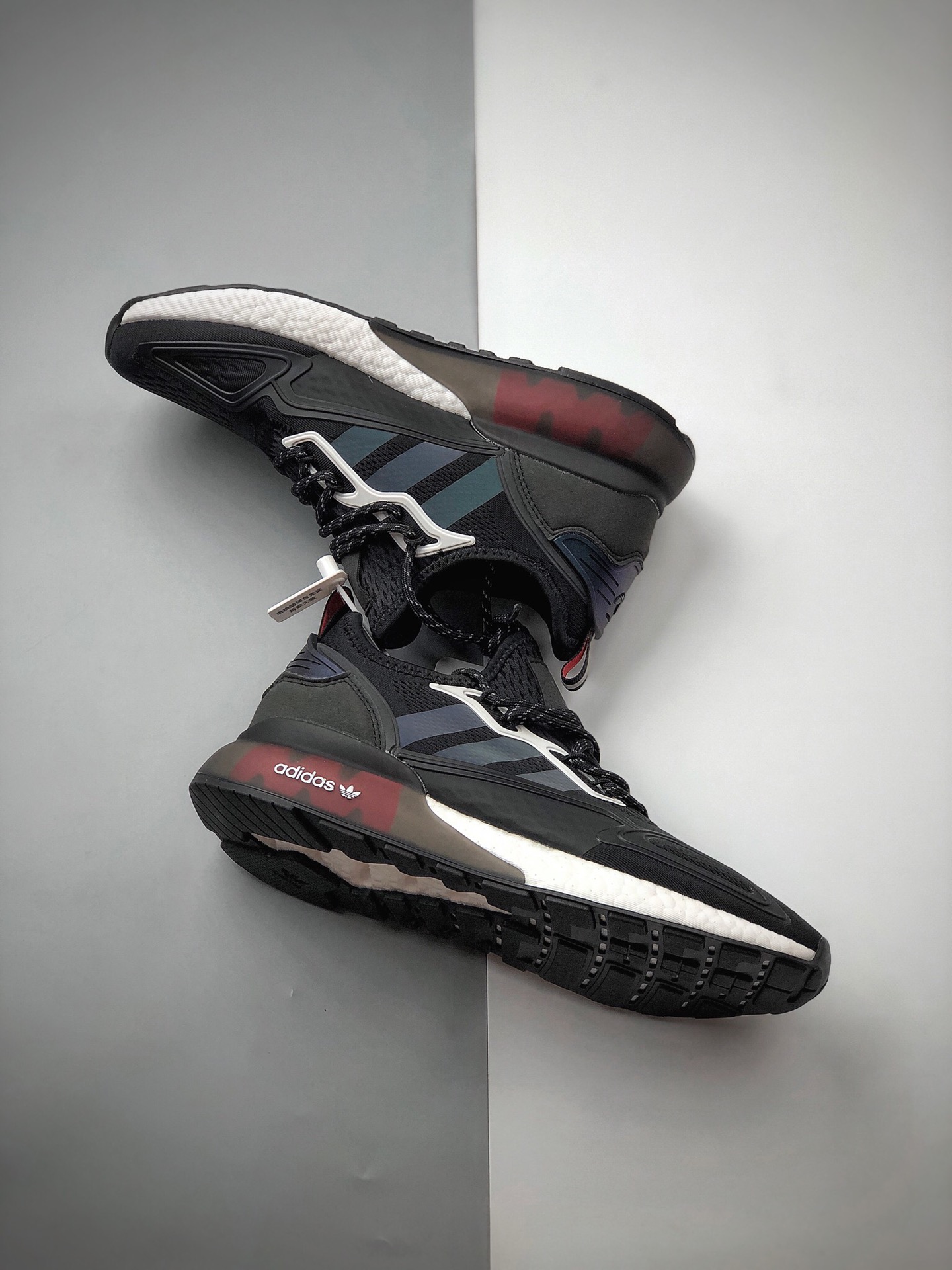 250 阿迪达斯 Adidas Originals ZX 2K Boost 易烊千玺同款 全新爆米花缓震休闲运动跑鞋FW7475