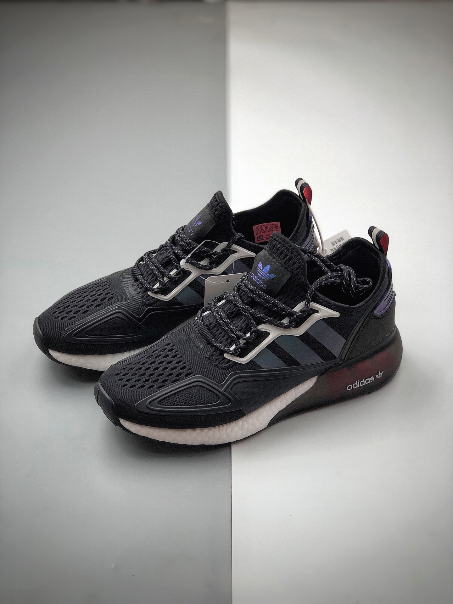 250 阿迪达斯 Adidas Originals ZX 2K Boost 易烊千玺同款 全新爆米花缓震休闲运动跑鞋FW7475