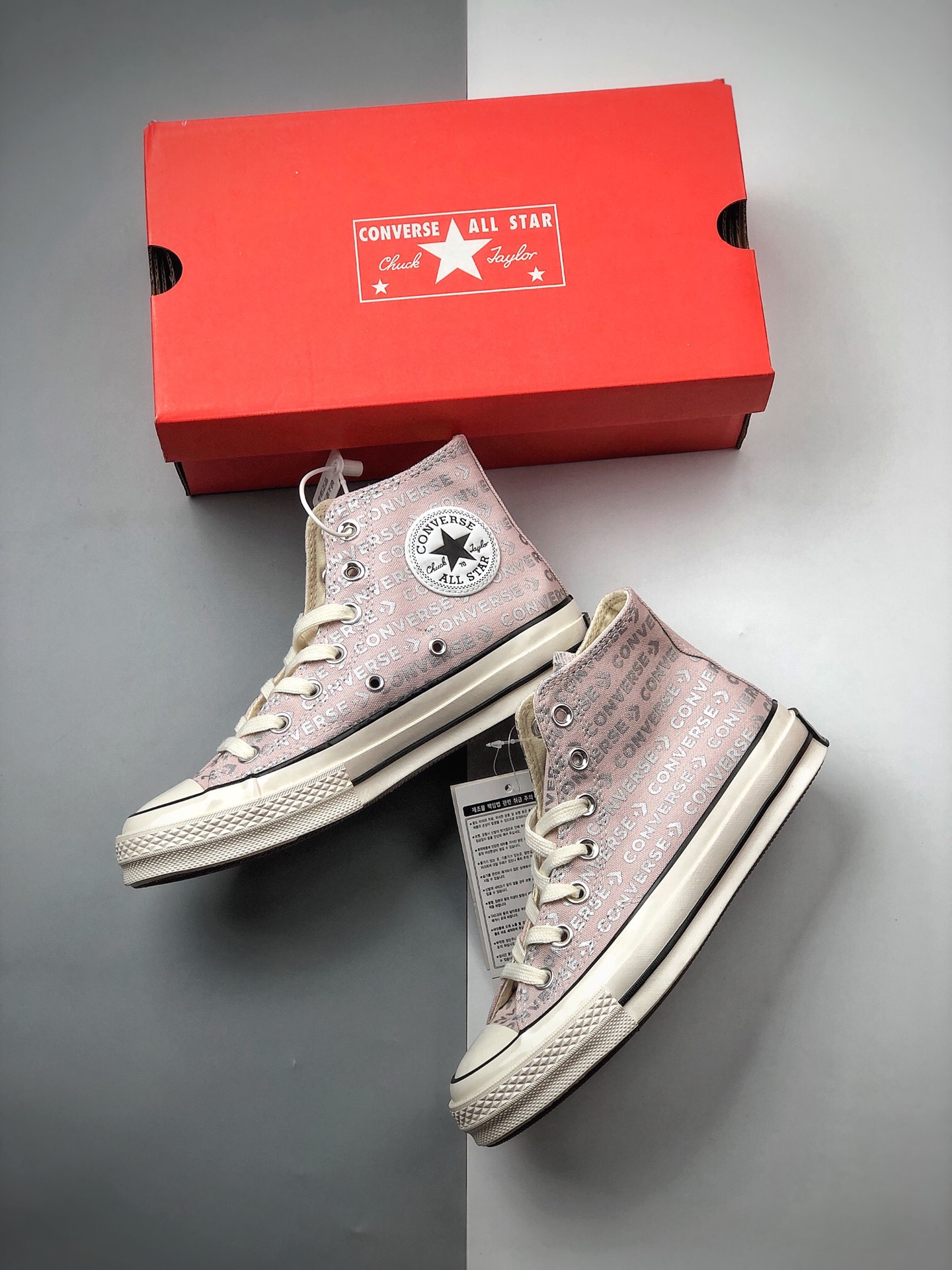 150 女生专属裸粉Converse Logo Converse Chunk 70s 匡威 裸粉色高帮帆布鞋