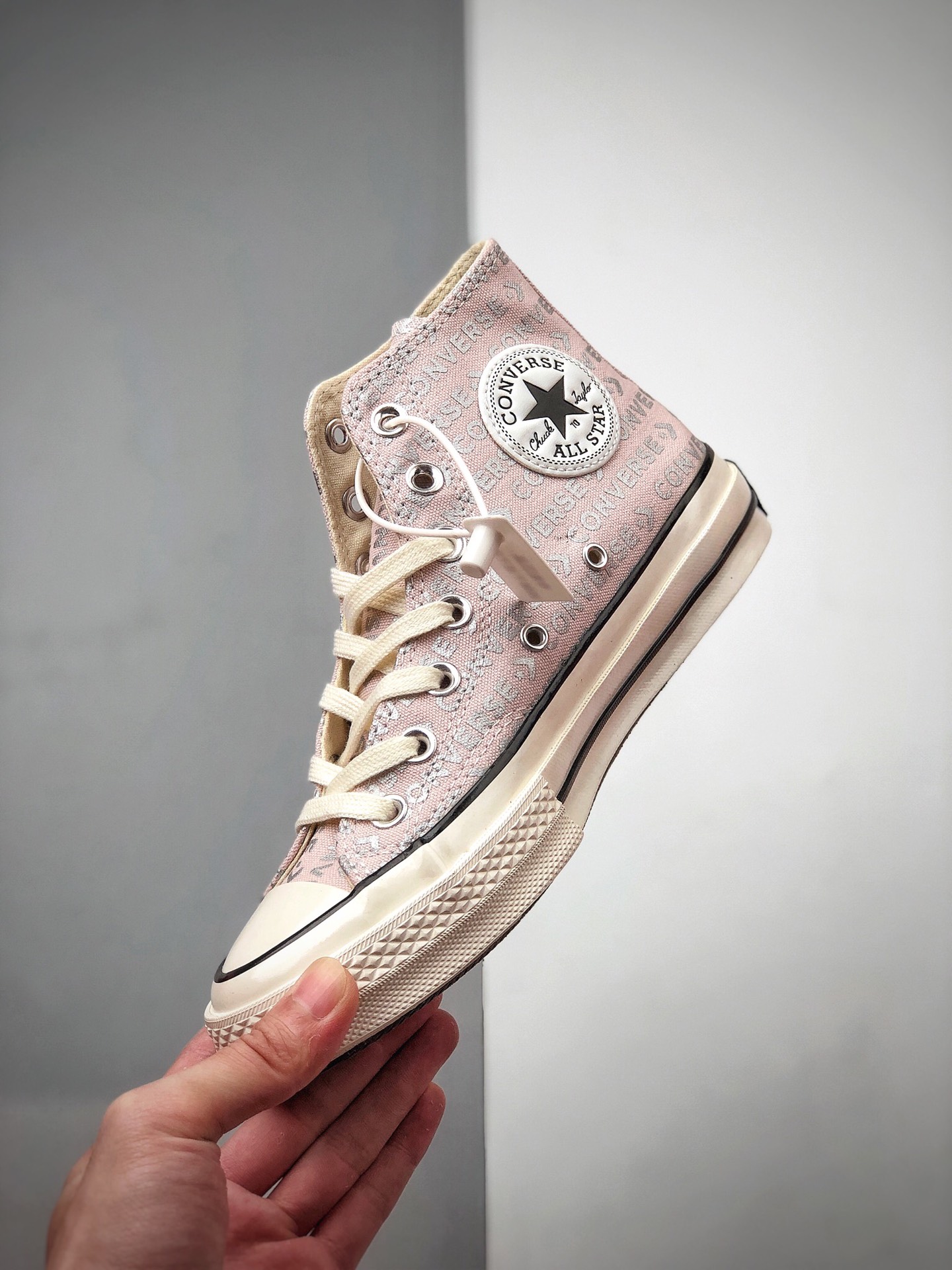 150 女生专属裸粉Converse Logo Converse Chunk 70s 匡威 裸粉色高帮帆布鞋