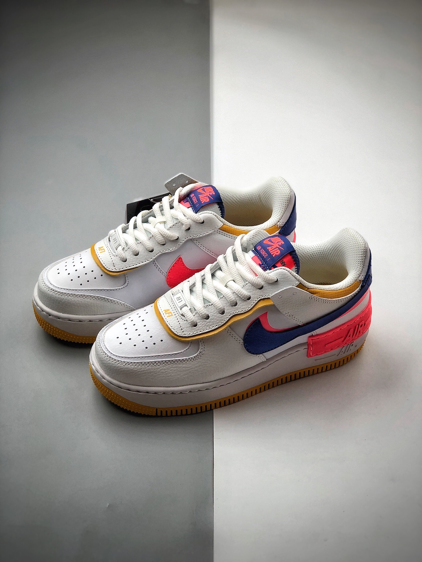 200  耐克Nike WMNS Air Force 1 Shadow 马卡龙空军一号轻量增高低帮百搭板鞋CI0919-105
