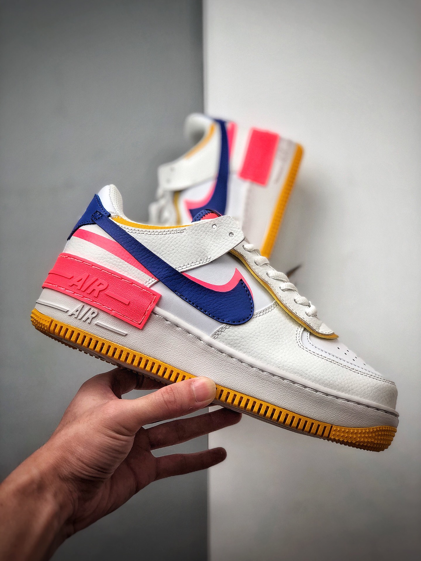 200  耐克Nike WMNS Air Force 1 Shadow 马卡龙空军一号轻量增高低帮百搭板鞋CI0919-105