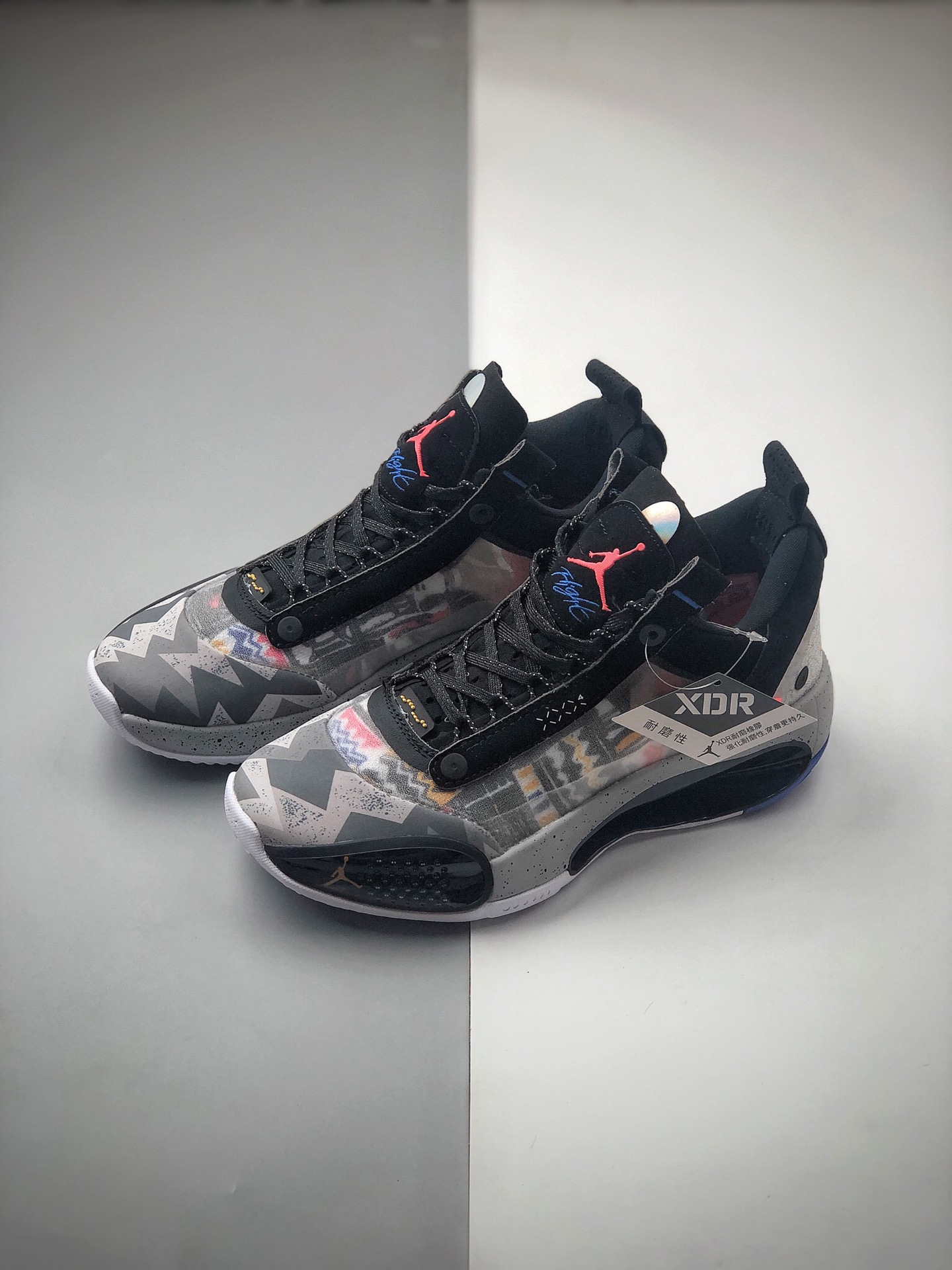 260 Air Jordan 34 Print  低邦版 白黑彩专业实战篮球鞋