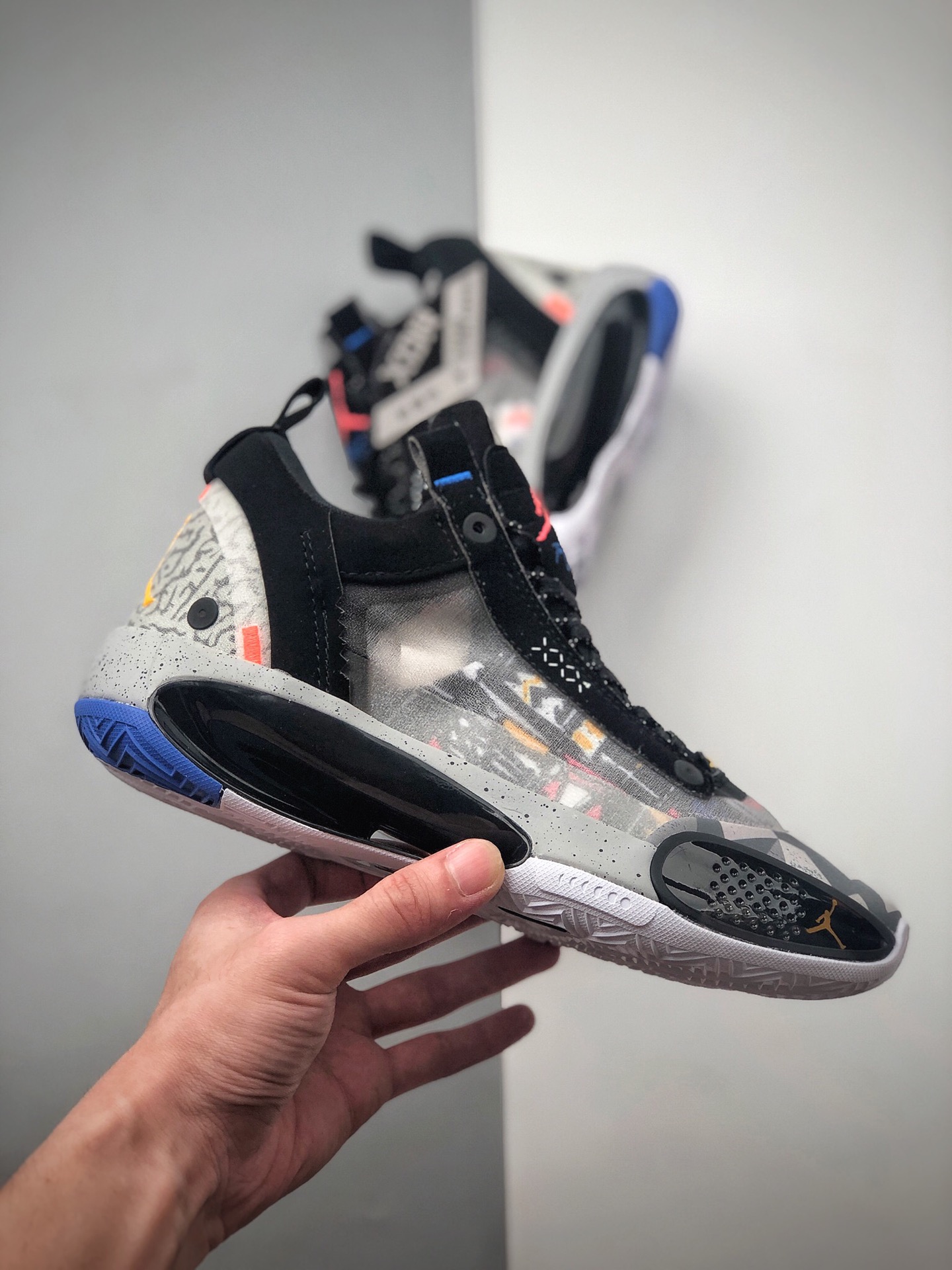 260 Air Jordan 34 Print  低邦版 白黑彩专业实战篮球鞋