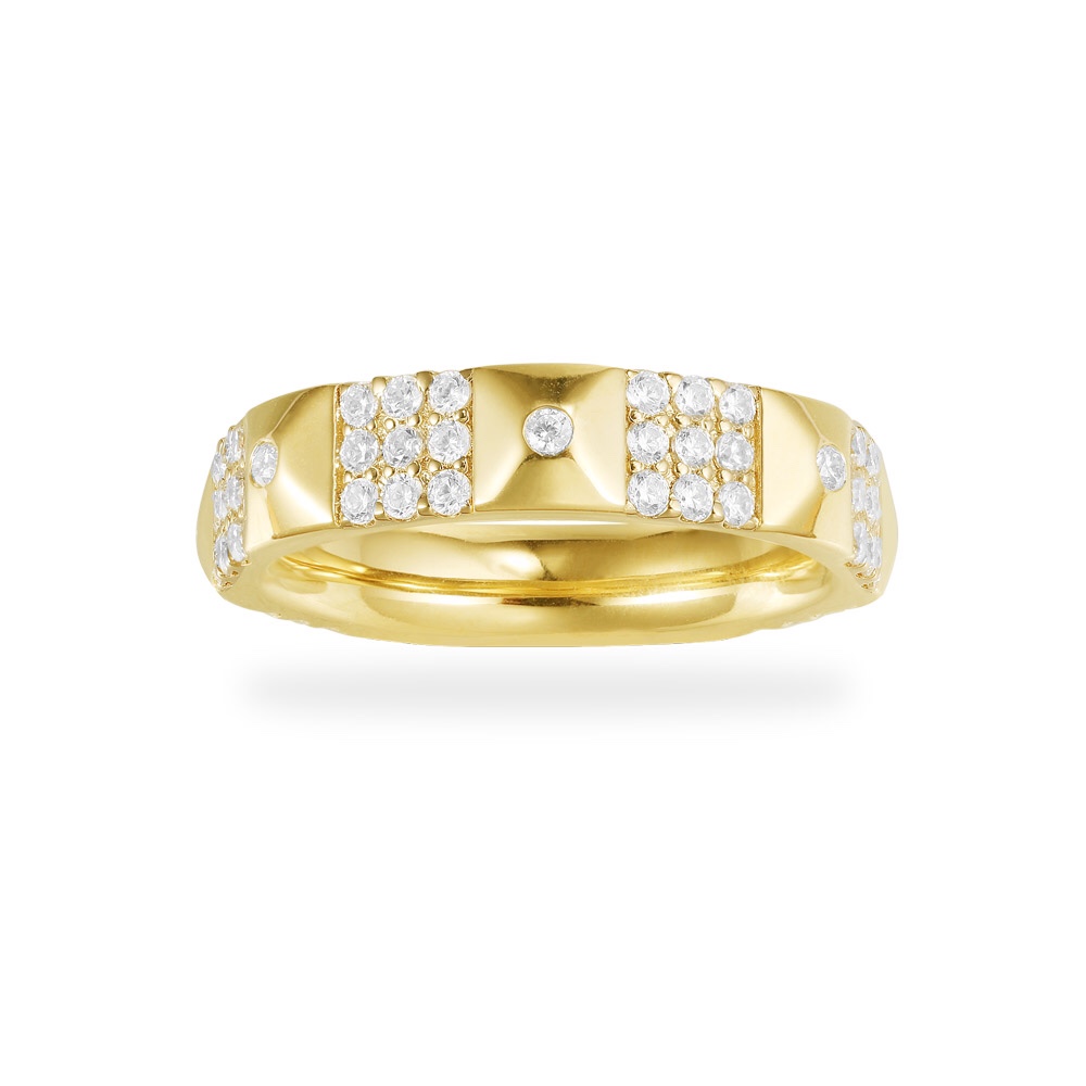 💰80 高品质❗Apm monaco 新款几何铆钉半钻戒指！这一期的系列融合了丰富靓丽色彩与几何设计，为混搭时尚营造更多的摩登感，造型各异，让你的时尚风格更添加话题性跟趣味～可以多款叠戴码数678