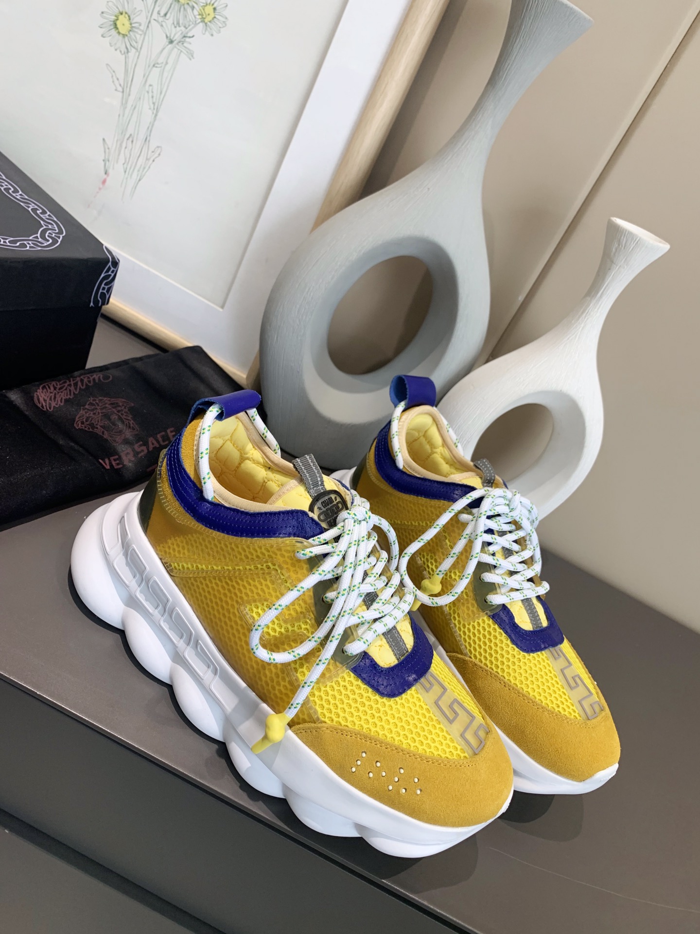 precio de fábrica... Generación 1 Versace VERSACE pareja zapatos extranjeros comprar versión de la p