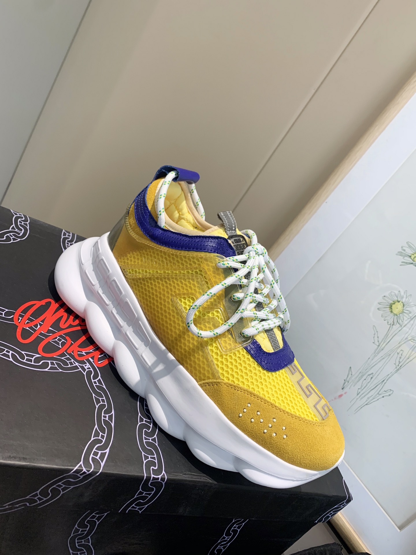 precio de fábrica... Generación 1 Versace VERSACE pareja zapatos extranjeros comprar versión de la p