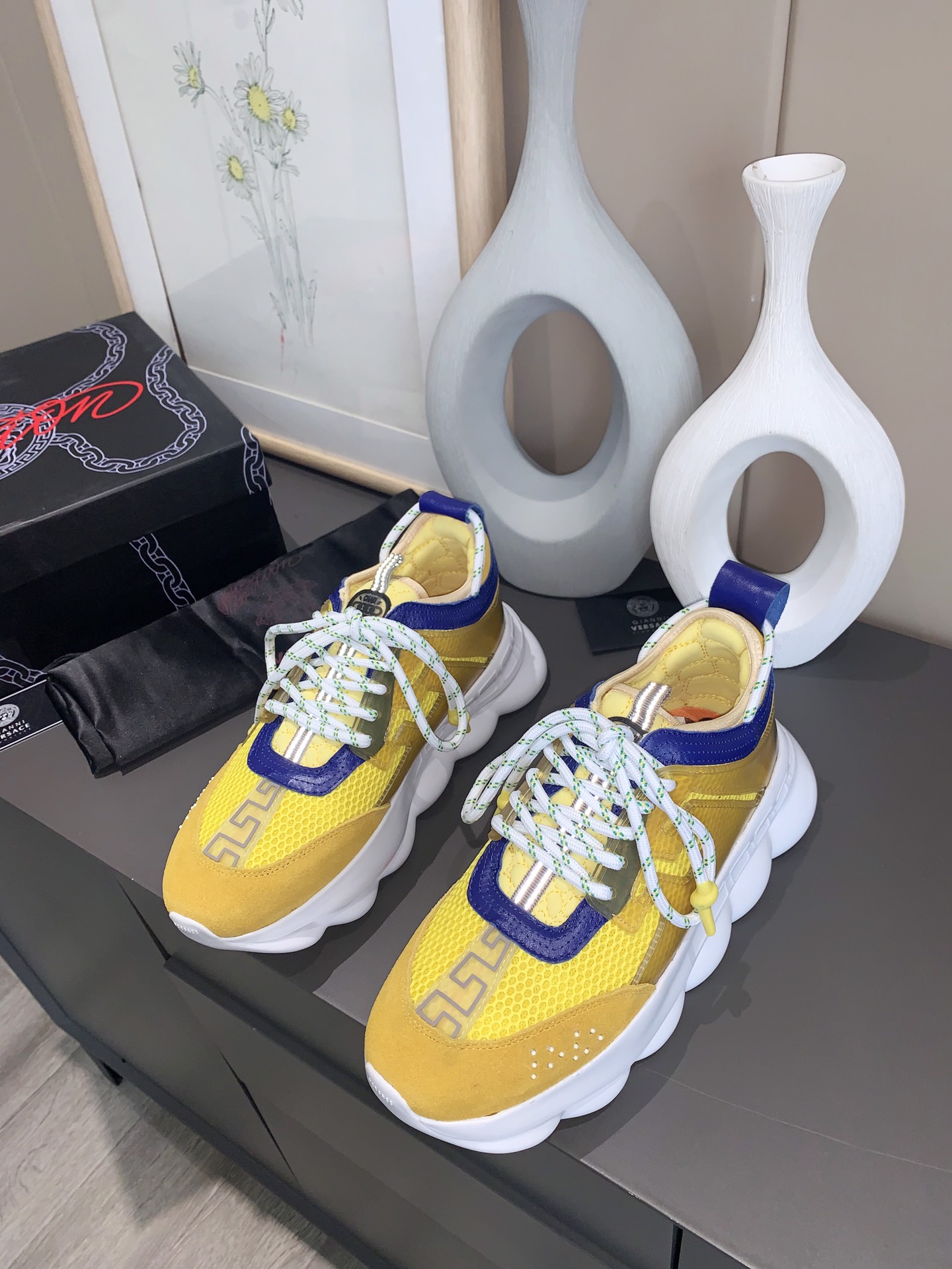 precio de fábrica... Generación 1 Versace VERSACE pareja zapatos extranjeros comprar versión de la p