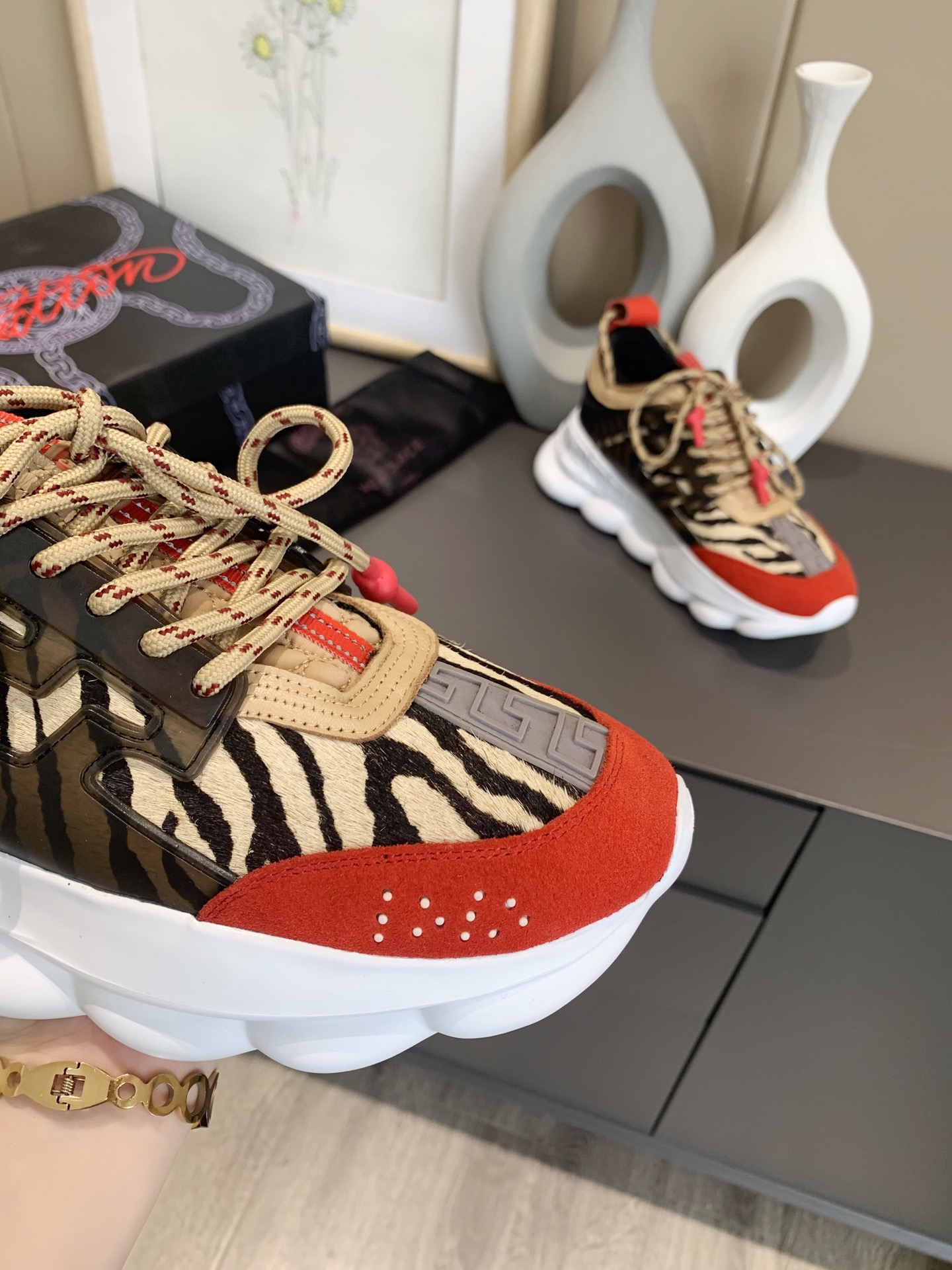 precio de fábrica... Generación 1 Versace VERSACE pareja zapatos extranjeros comprar versión de la p