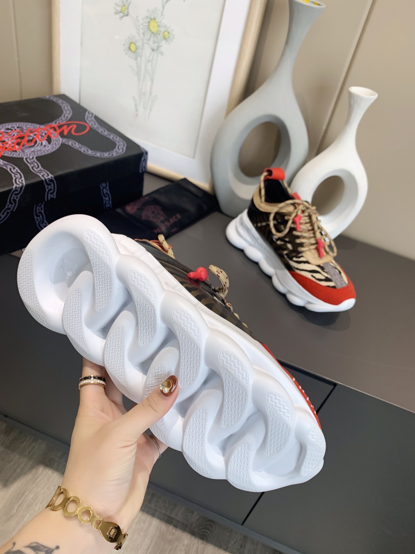 precio de fábrica... Generación 1 Versace VERSACE pareja zapatos extranjeros comprar versión de la p