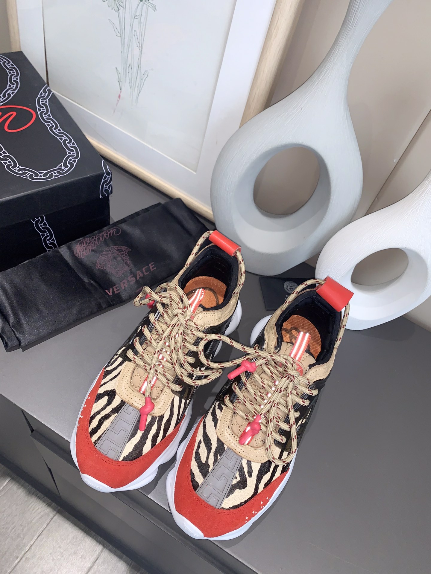 precio de fábrica... Generación 1 Versace VERSACE pareja zapatos extranjeros comprar versión de la p